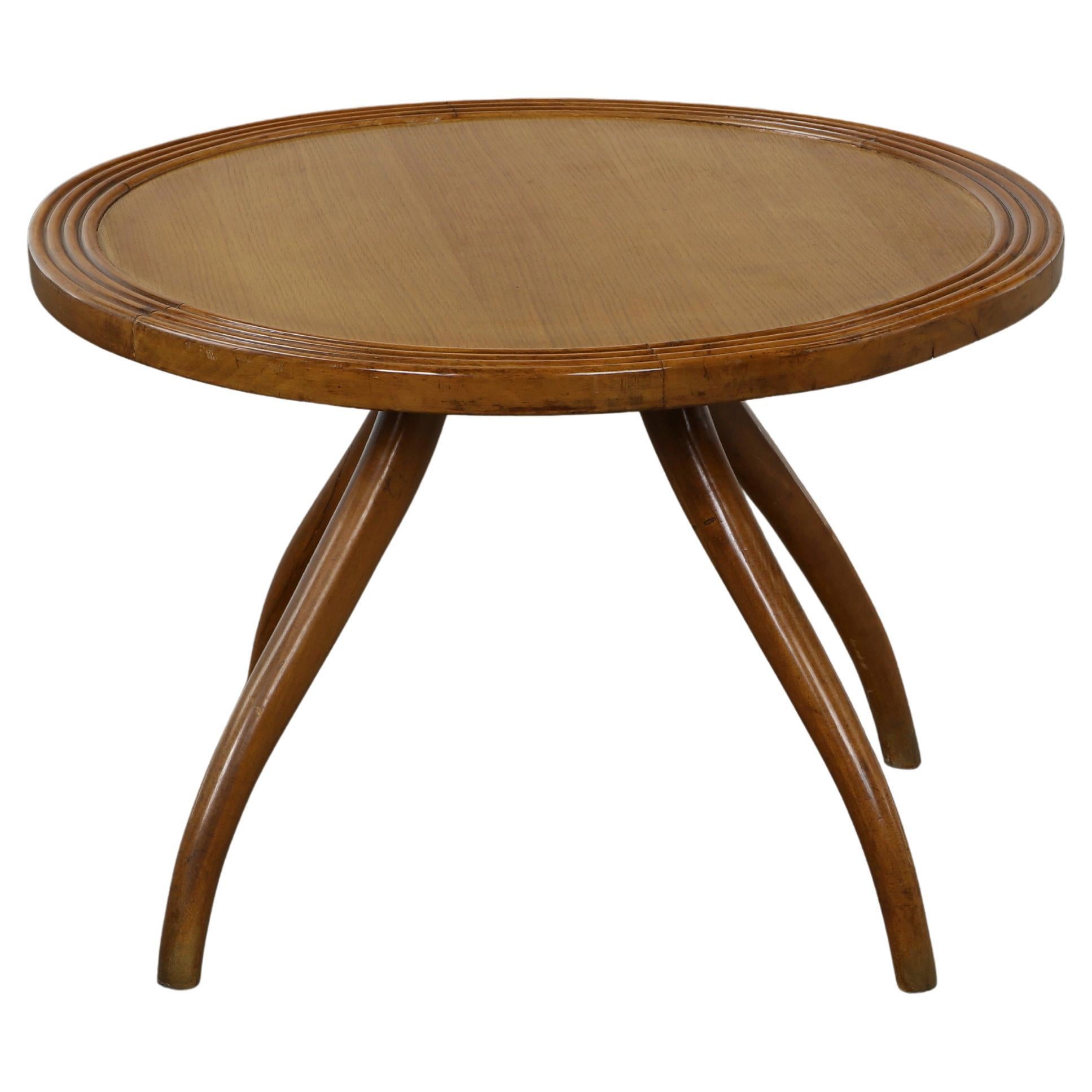 Vintage Cherry Coffee Table in the style of Osvaldo Borsani, 1940s