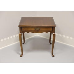 LANE Cherry Queen Anne Square End Side Table