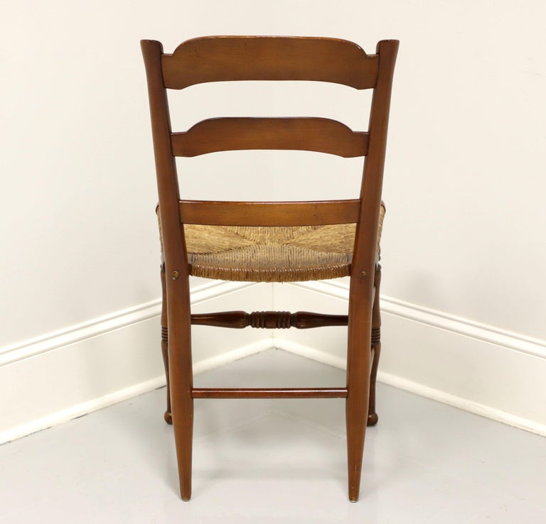 American Vintage Cherry Rush Seat Ladder Back Chair For Sale