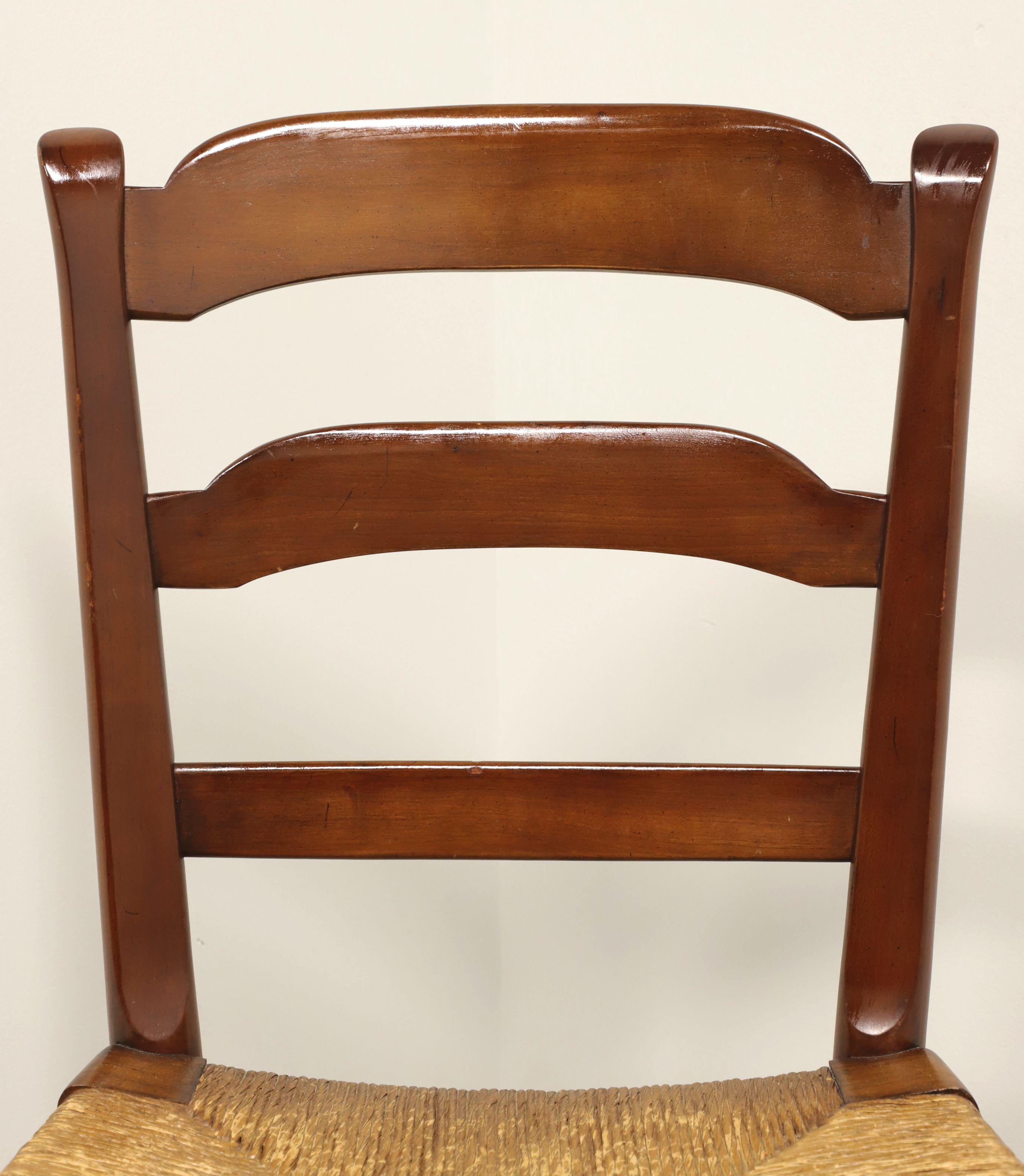 Rustic Vintage Cherry Rush Seat Ladder Back Chair