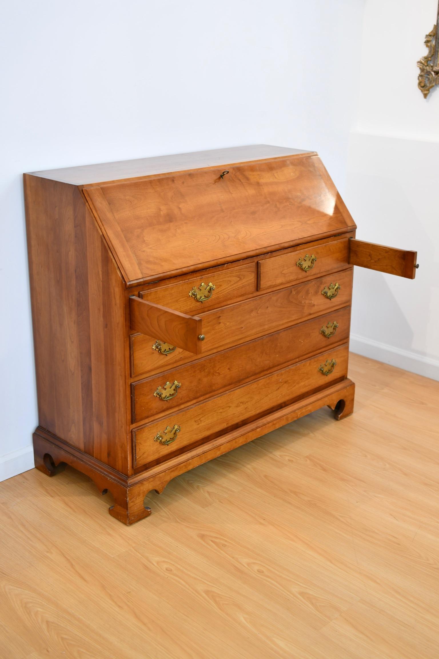 Vintage Cherry Slant Front Desk by Stickley 1