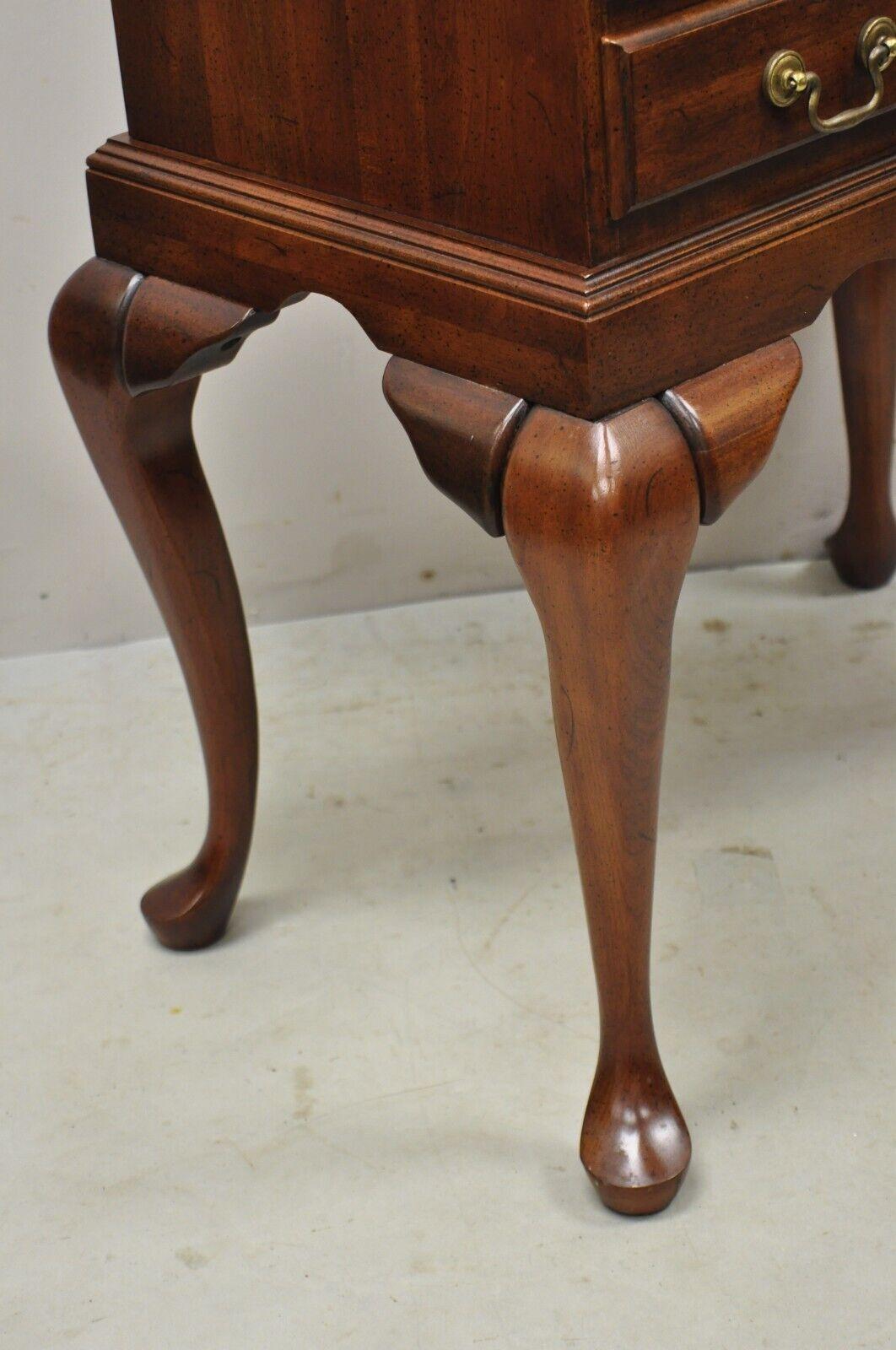 Vintage Cherry Wood Queen Anne Style Silverware Chest Server Cabinet 2