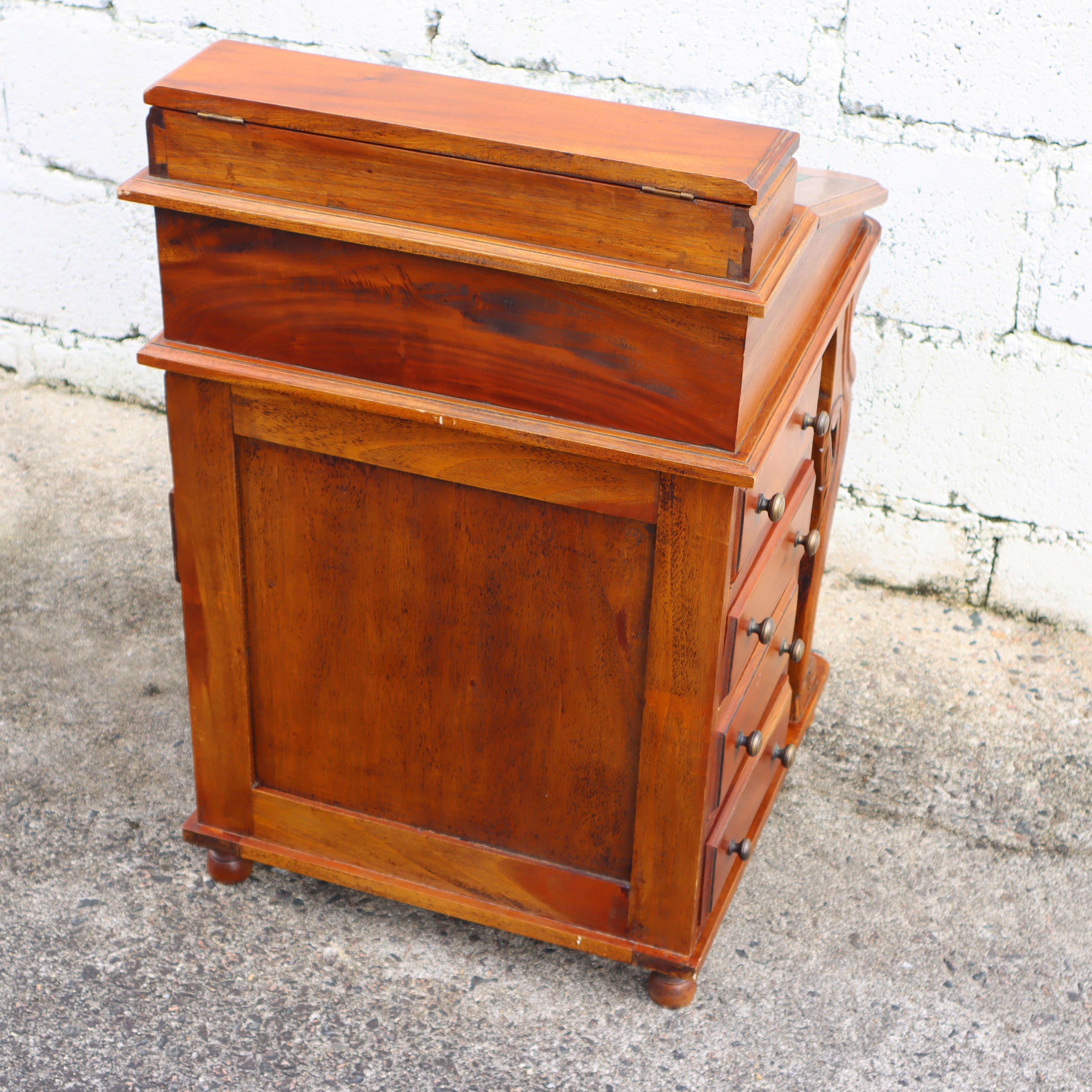 Vintage Cherry Wood Secretary Desks-16 Drawers-Office Cabinet-Empire Style-70s 3