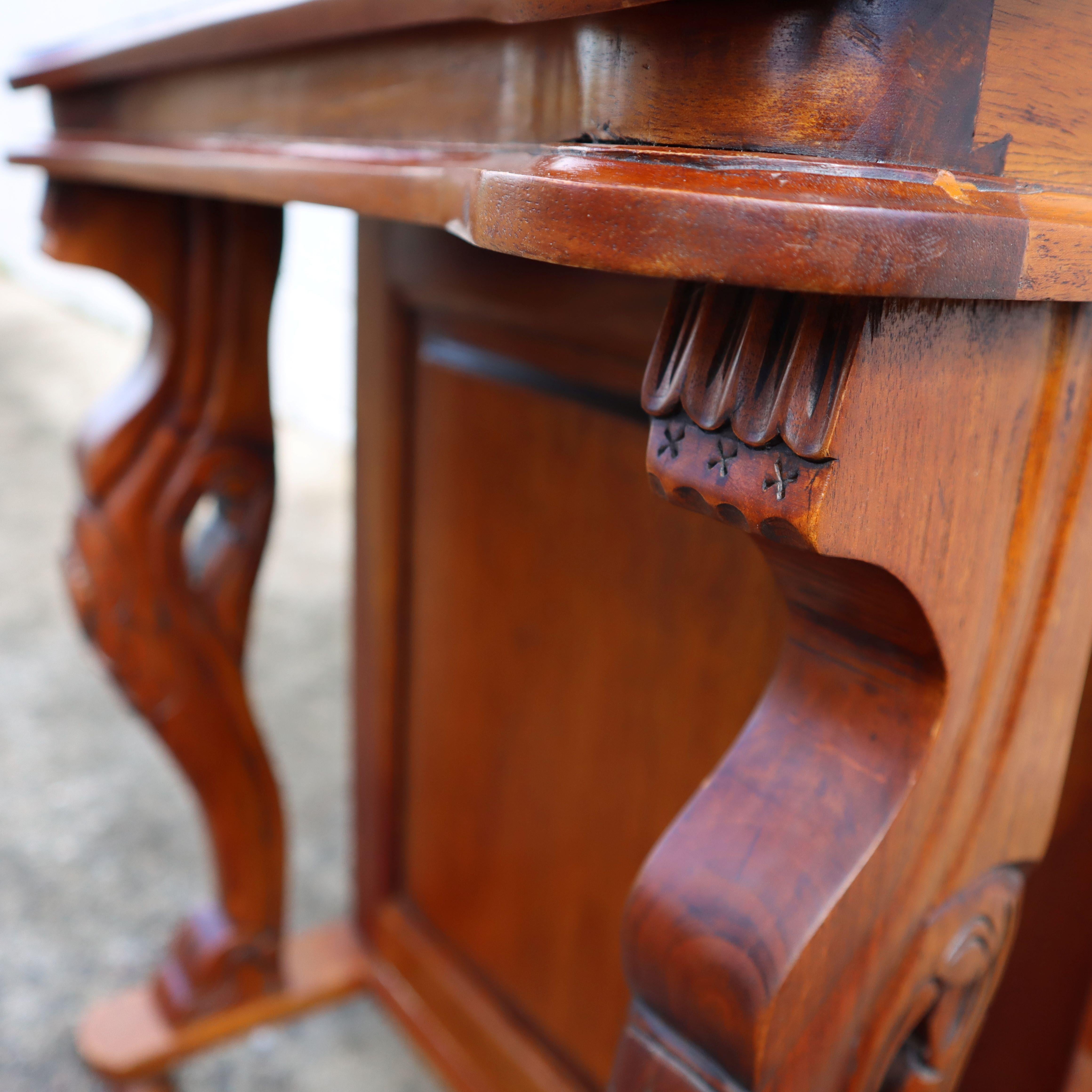 Vintage Cherry Wood Secretary Desks-16 Drawers-Office Cabinet-Empire Style-70s 6