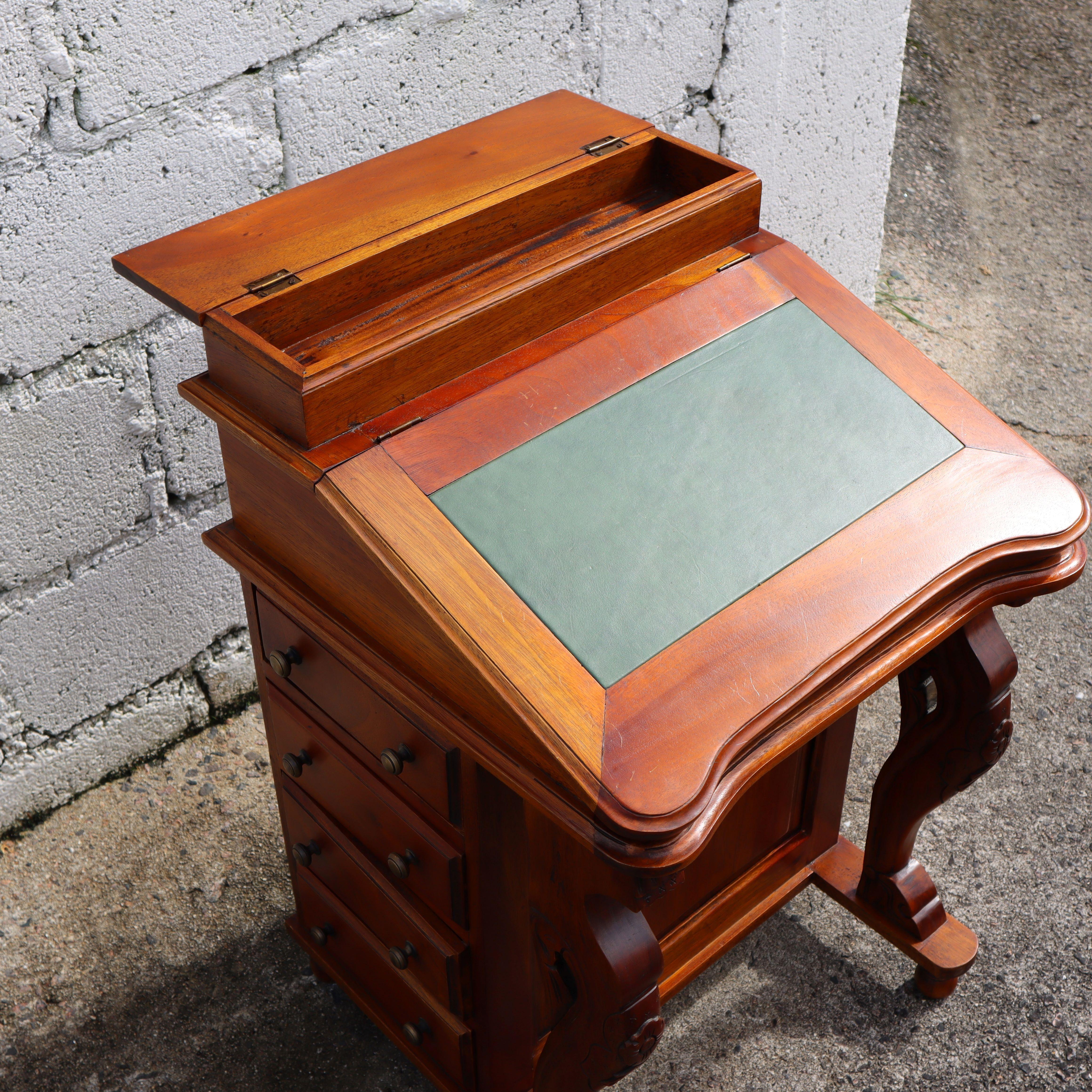 Fruitwood Vintage Cherry Wood Secretary Desks-16 Drawers-Office Cabinet-Empire Style-70s