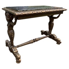 Vintage Cherub Marble Side Accent Table
