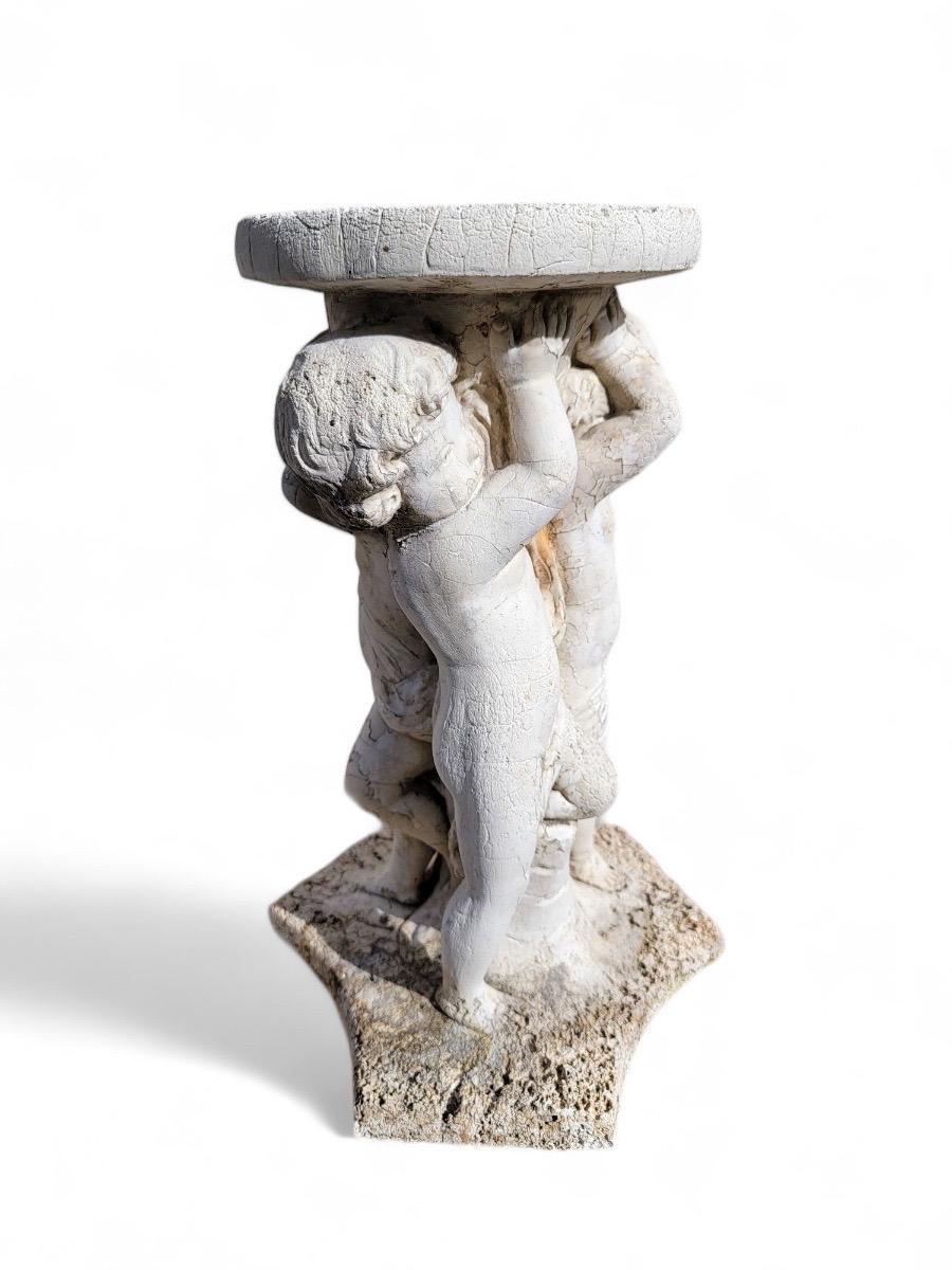 Americano Portapiante/tavolino da giardino Cherub Putti d'epoca in vendita
