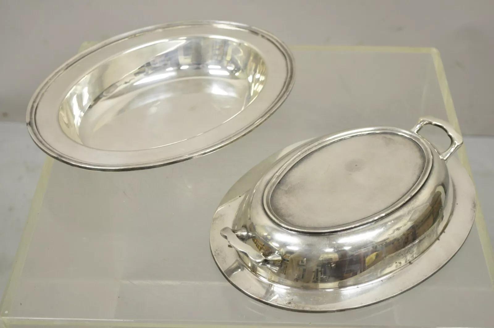 Inconnu Plat de service à légumes vintage du Cheshire S.P.C. 846 recouvert d'argent en vente