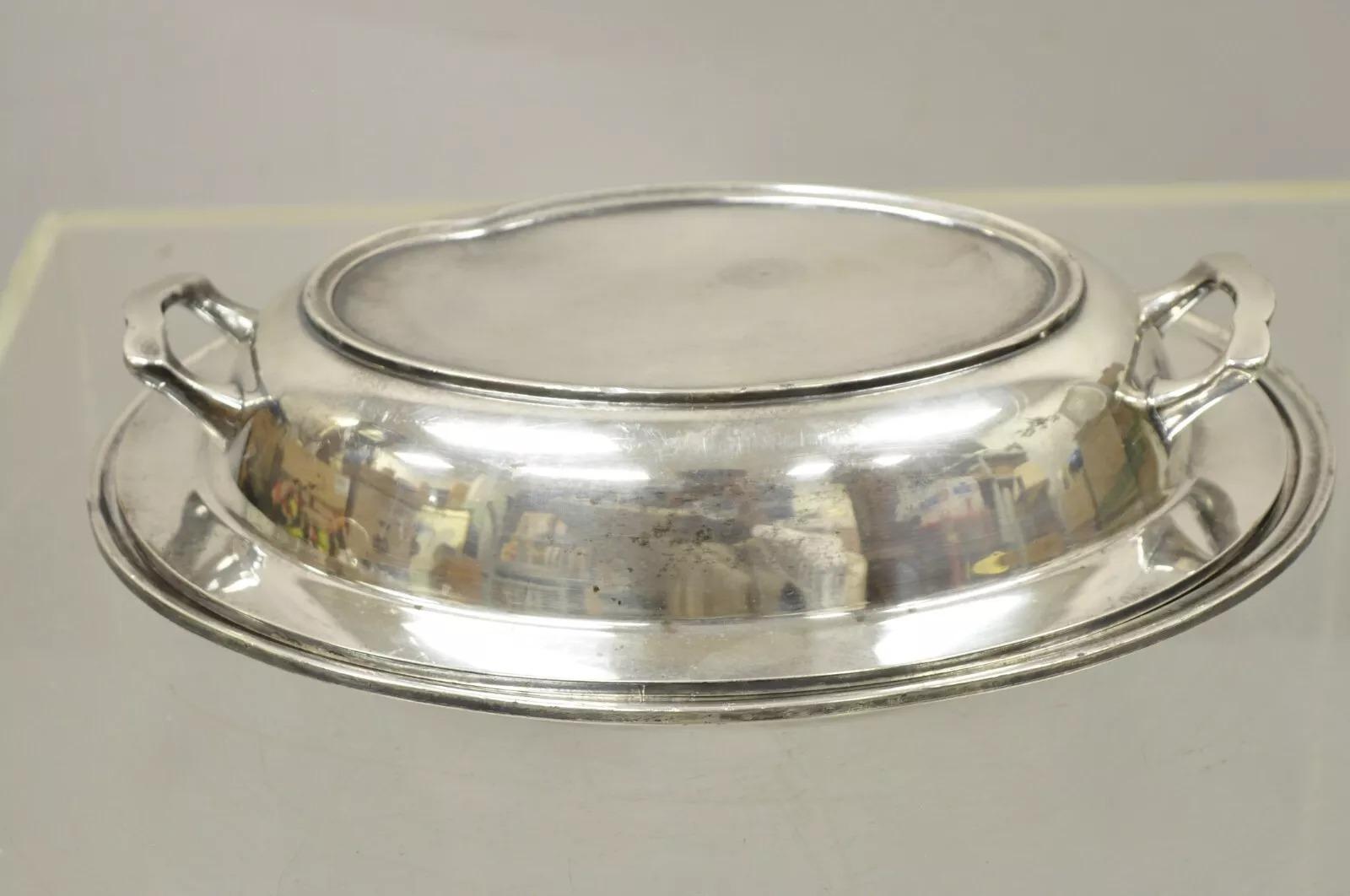 Plat de service à légumes vintage du Cheshire S.P.C. 846 recouvert d'argent en vente 2