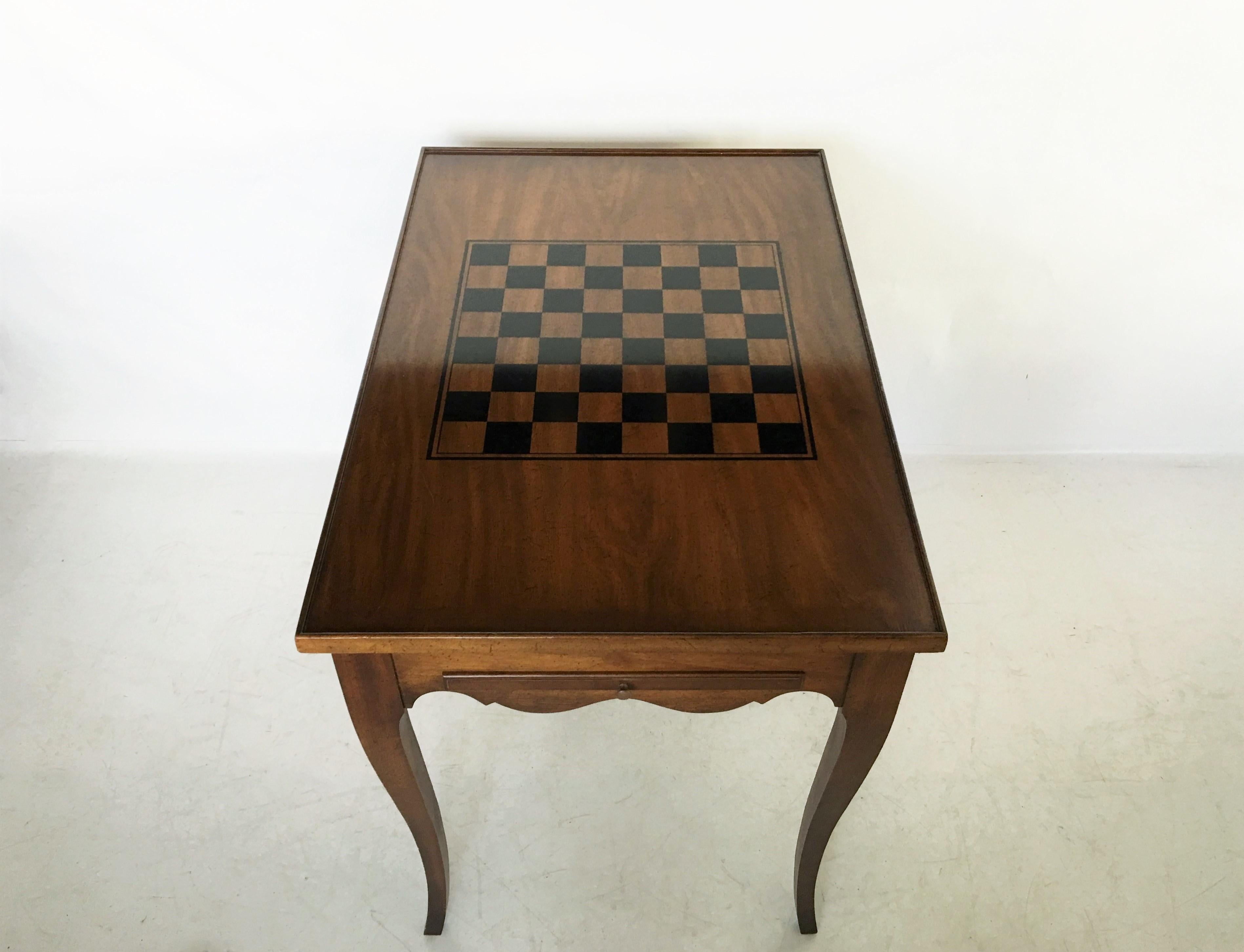 Late 20th Century Vintage Chess and Backgammon Games Table