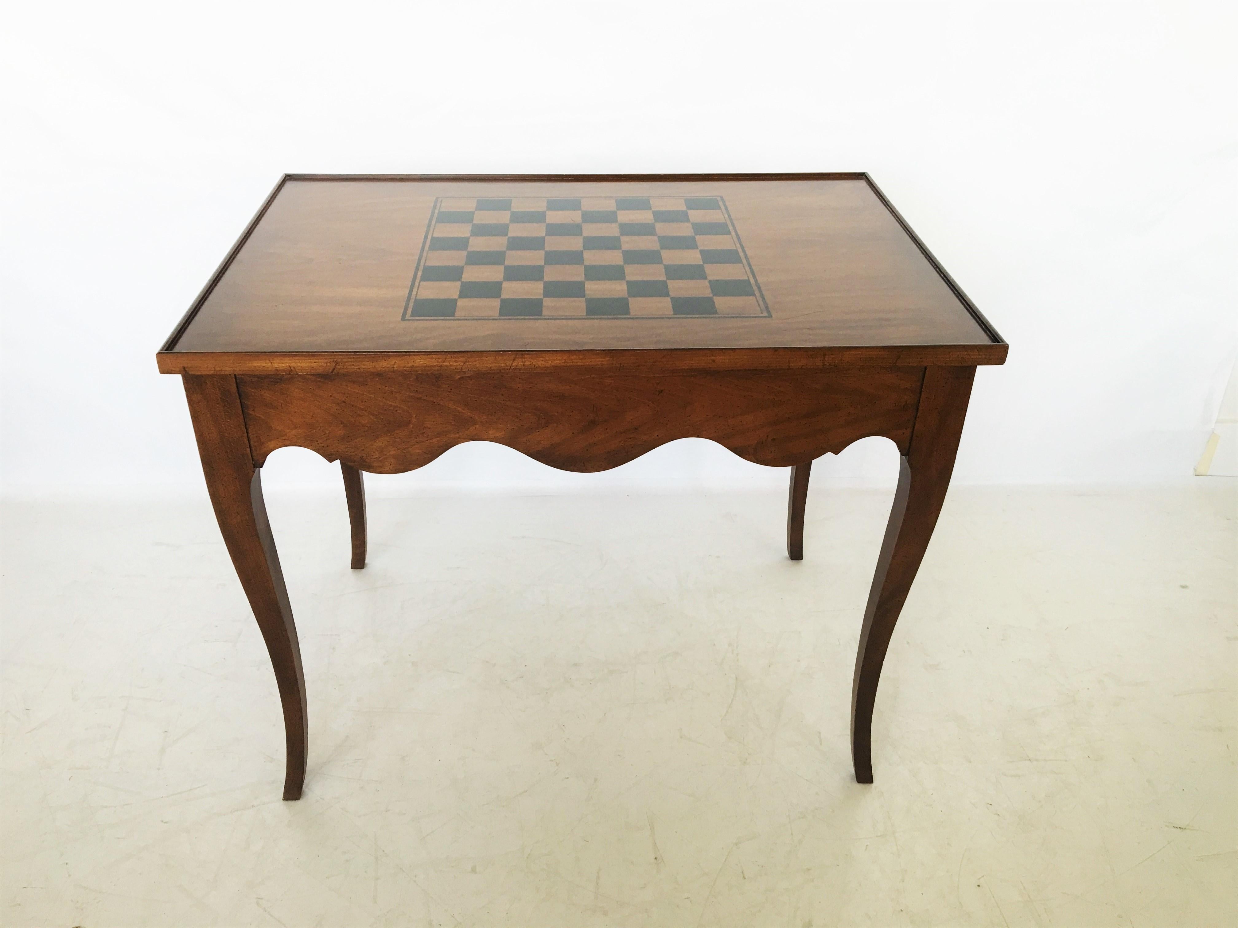 antique chess and backgammon table