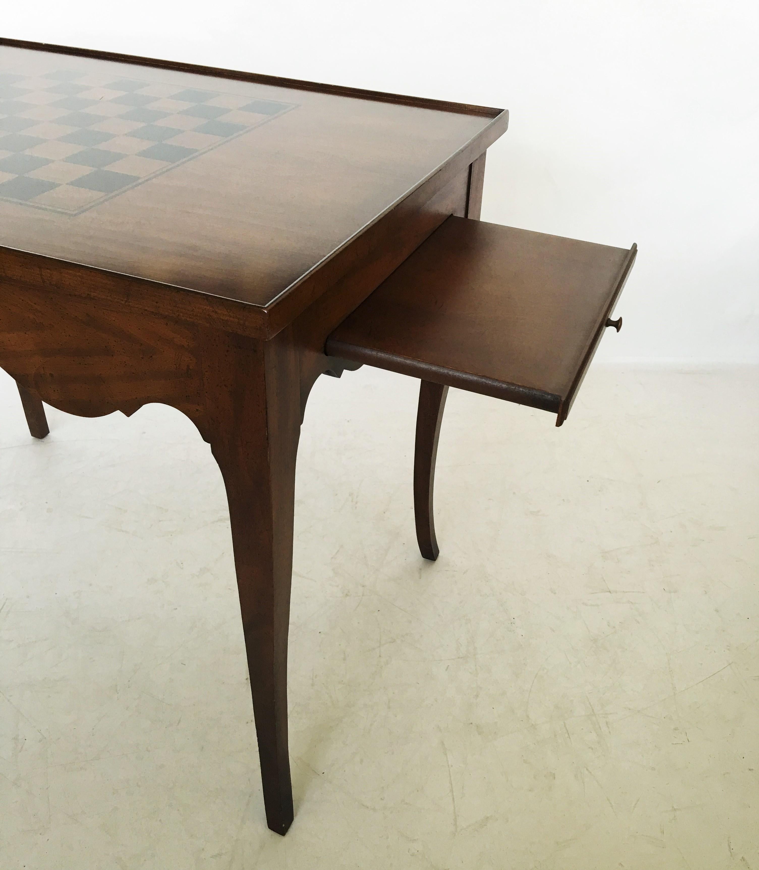 Mid-Century Modern Vintage Chess and Backgammon Games Table