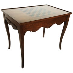Vintage Chess and Backgammon Games Table