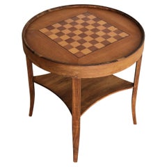 vintage chess table  side table  art deco  1940s