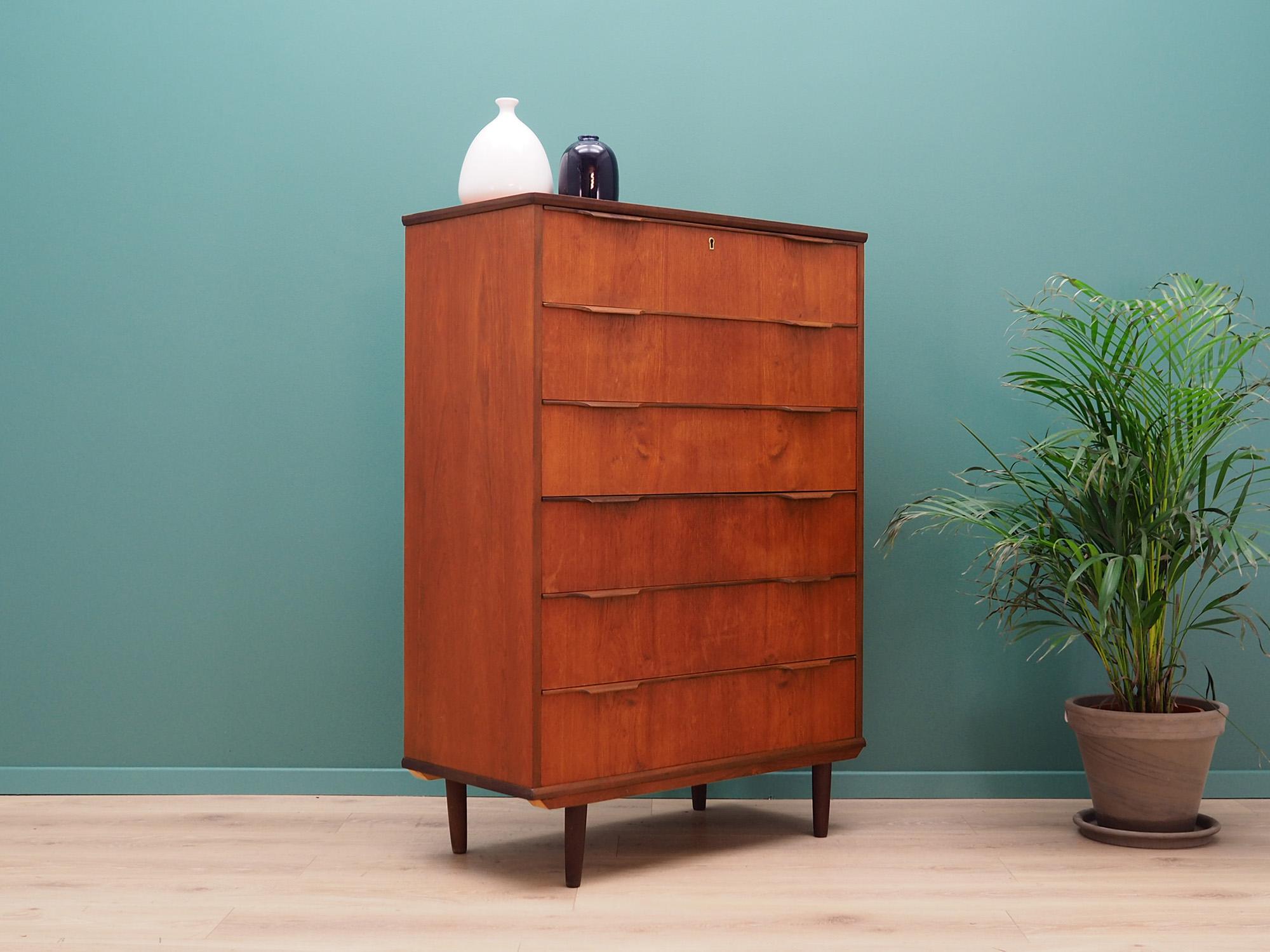 Scandinavian Modern Vintage Chest of Drawers 1970s Teak Retro Midcentury For Sale