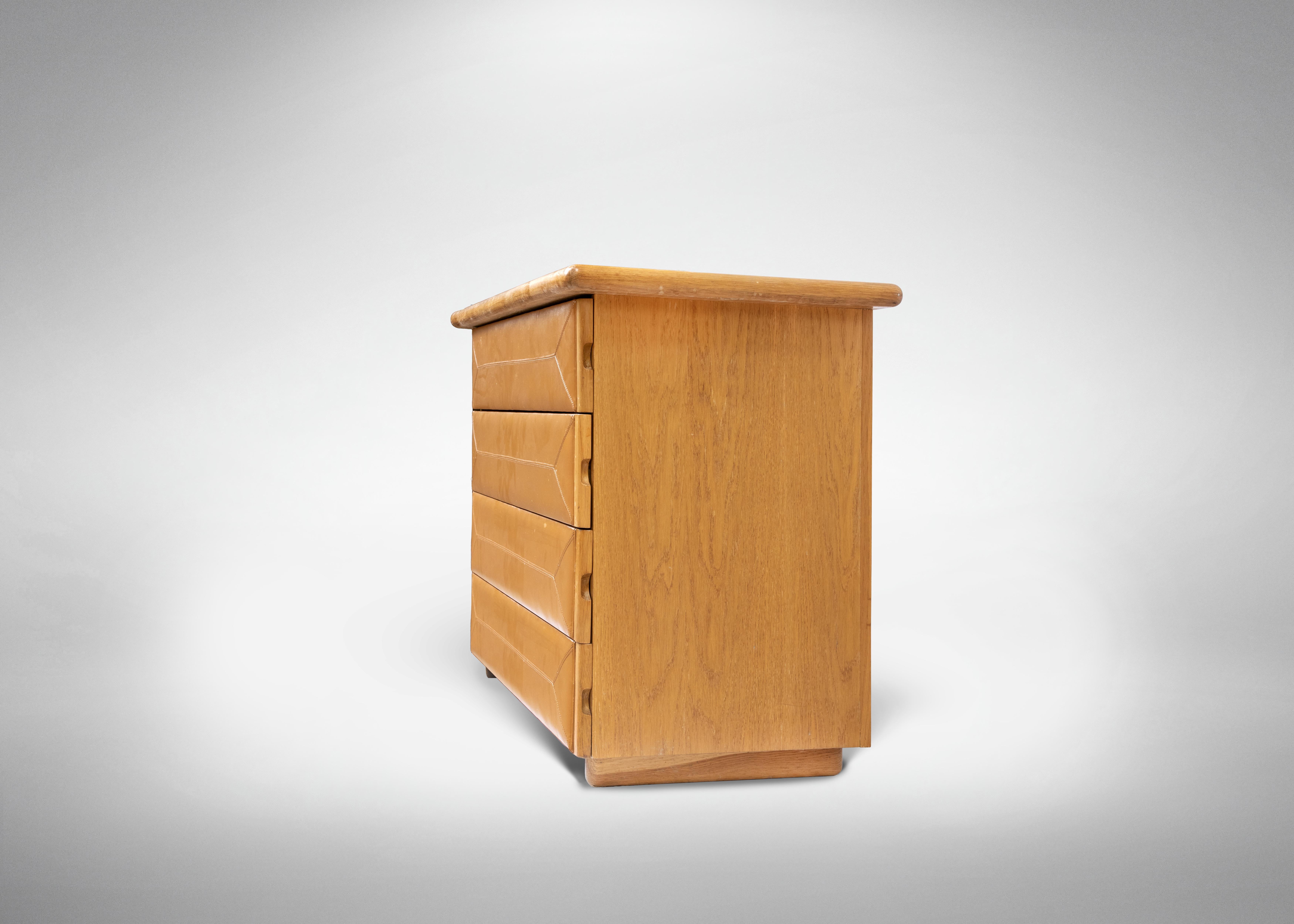 Late 20th Century Vintage Chest of drawers  Attr. to Poltrona Frau, Italy 1970s. For Sale