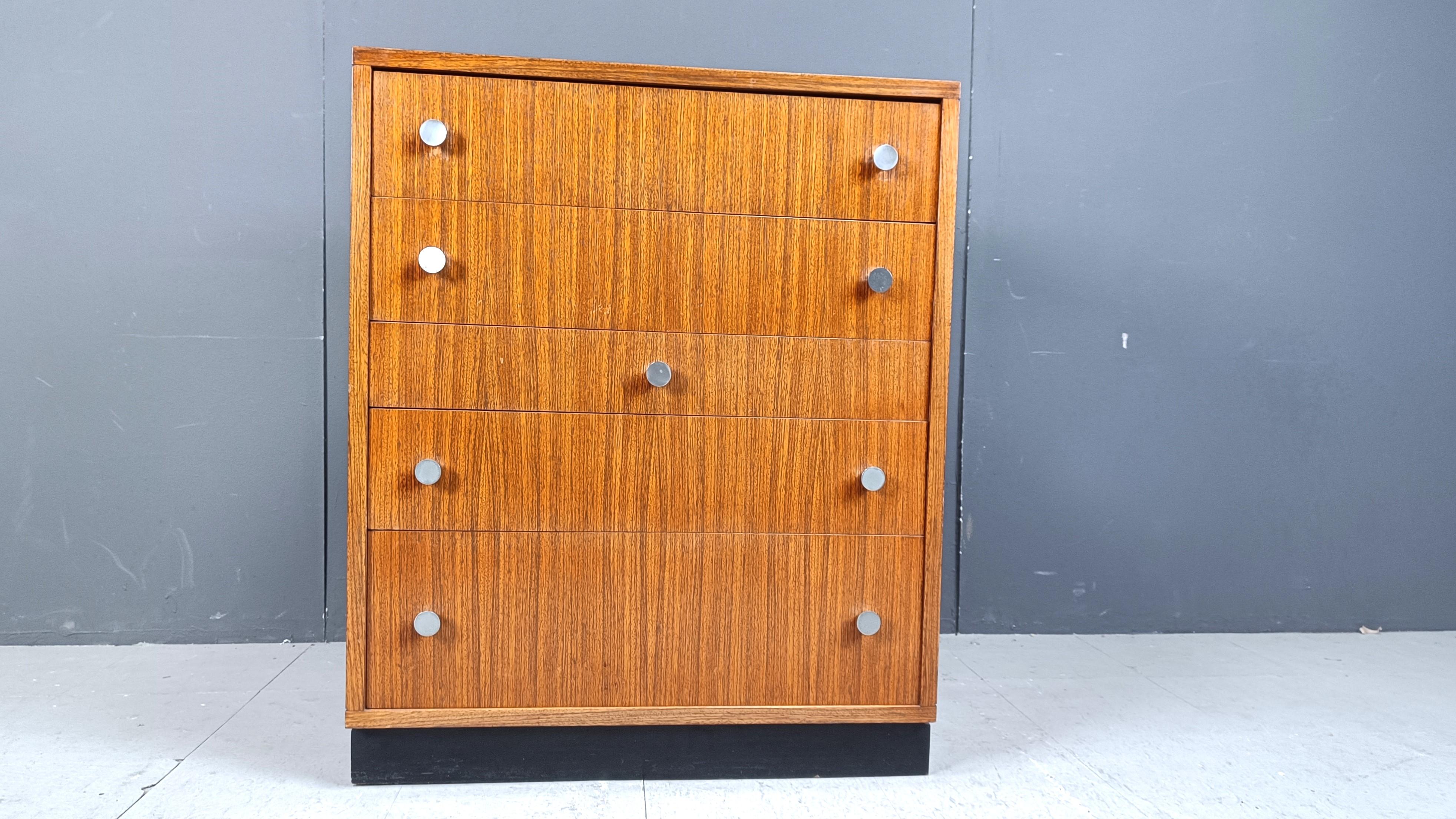 Mid-20th Century Vintage chest of drawers by Alfred hendrickx for Belform, 1960s For Sale