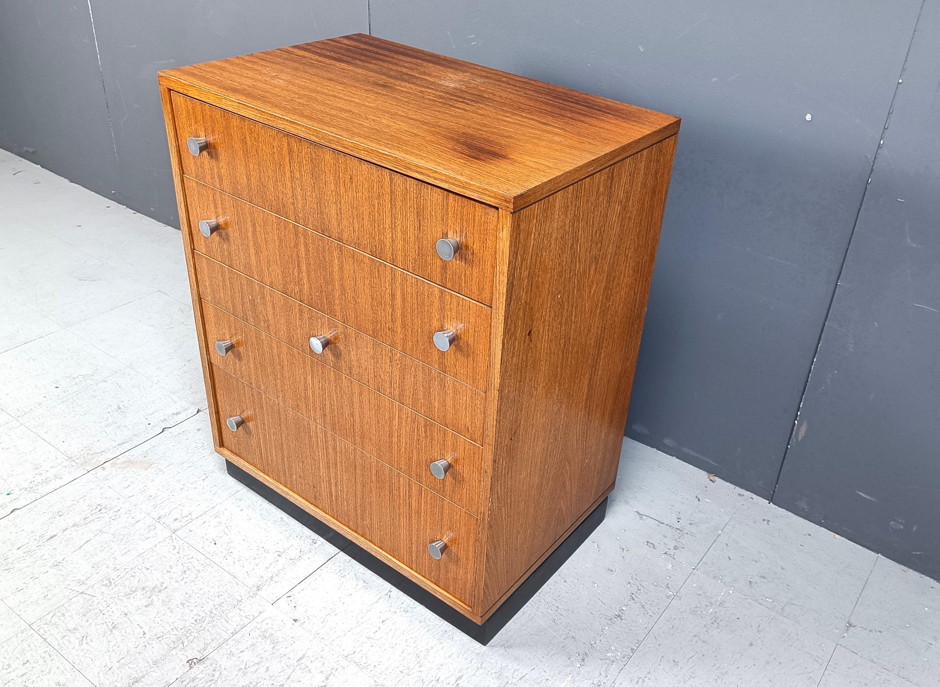 Vintage chest of drawers by Alfred hendrickx for Belform, 1960s For Sale 1