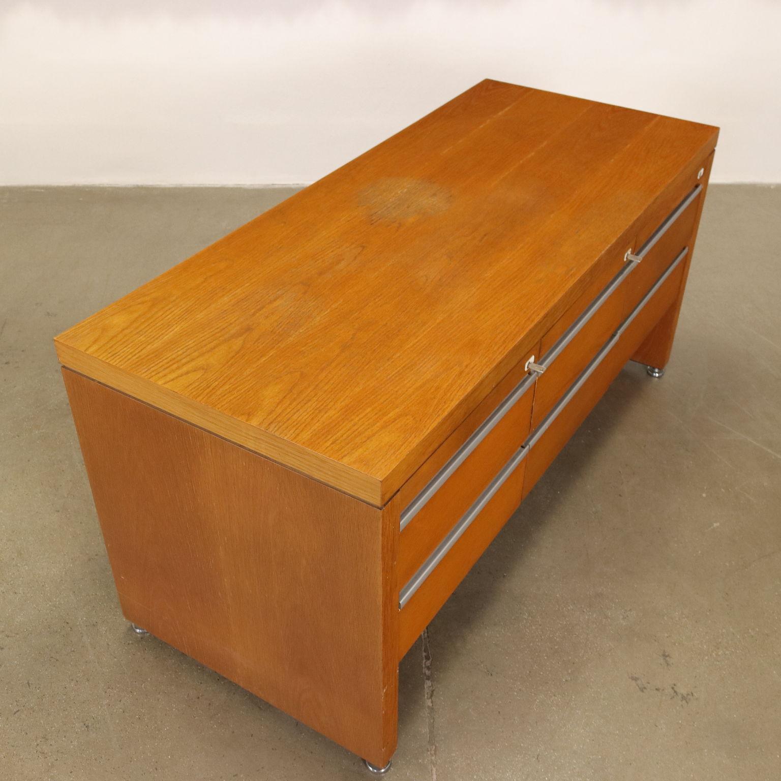 Vintage Chest of Drawers by Knoll Oak USA, 1970s-80s In Good Condition In Milano, IT