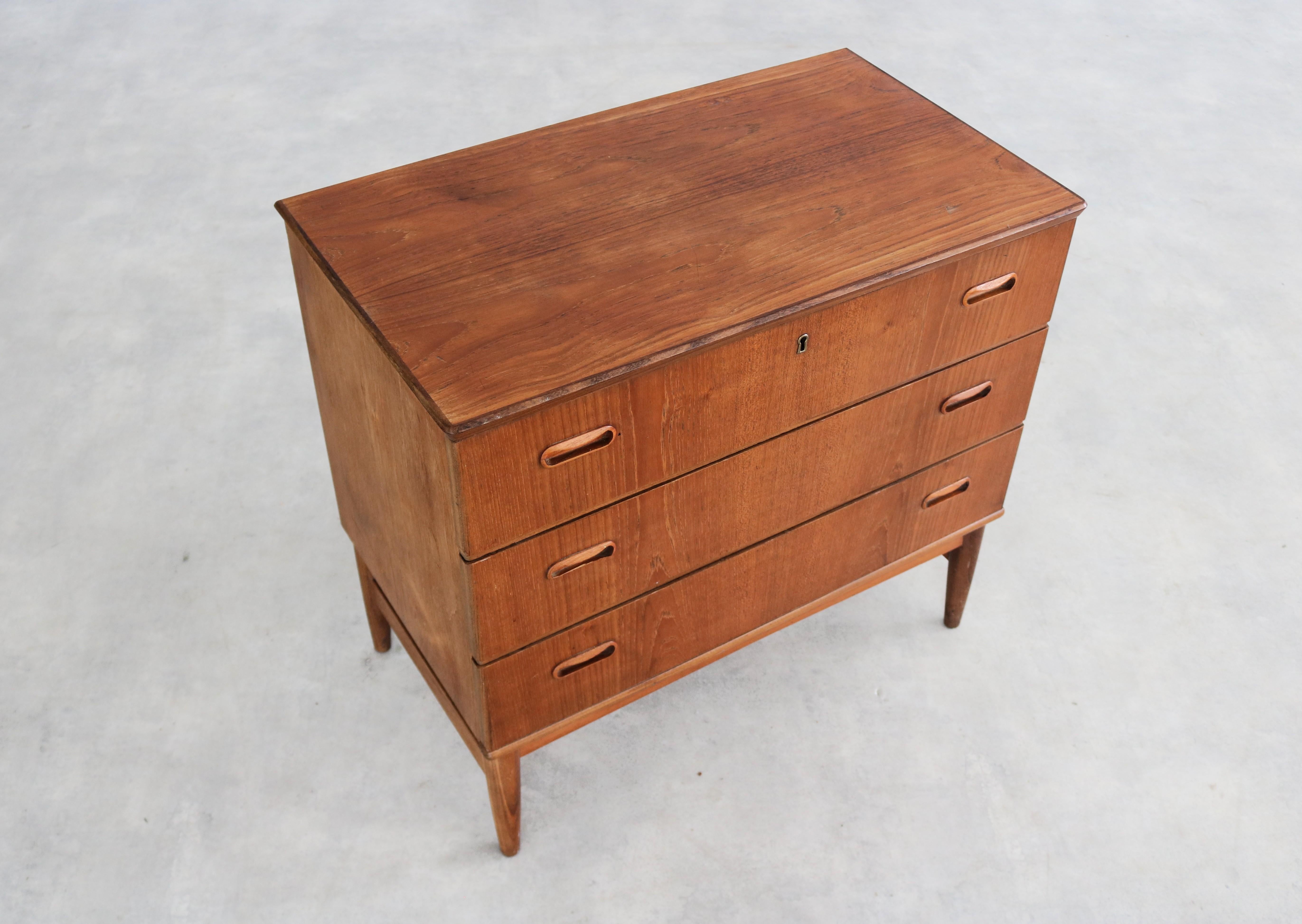 Teak Vintage chest of drawers  cabinet  1960s  Danish For Sale
