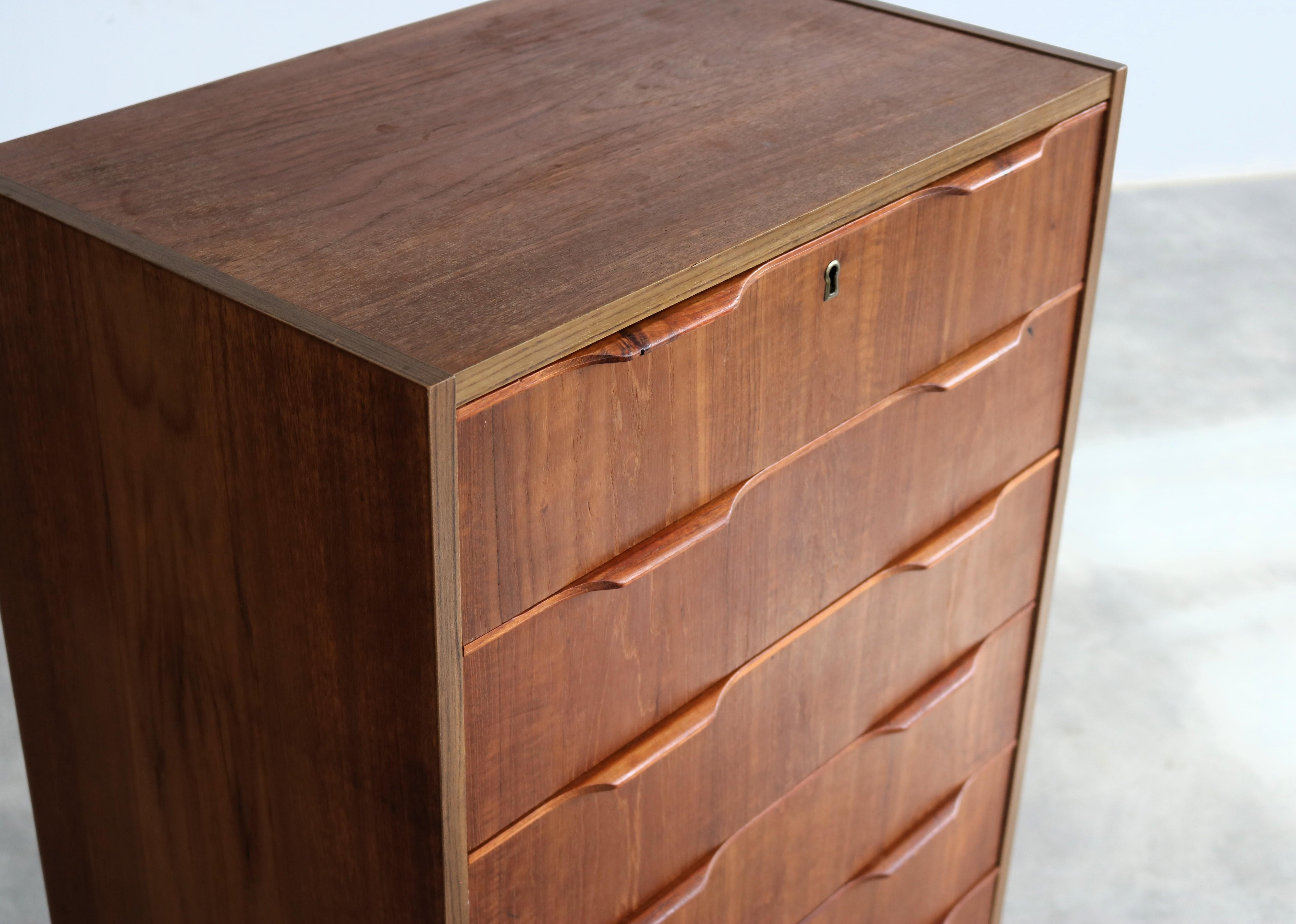 Teak Vintage chest of drawers  cabinet  1960s  Danish For Sale