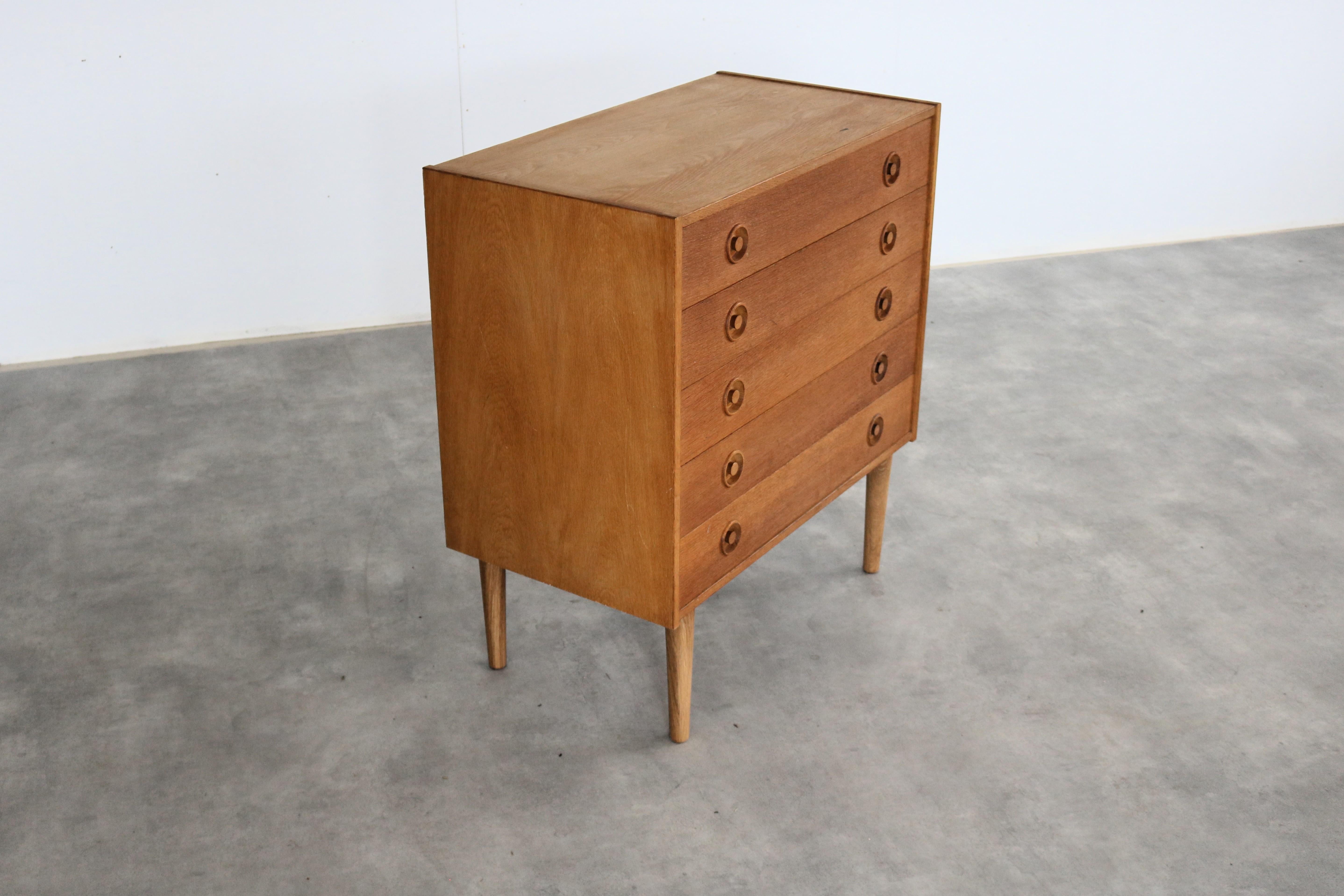 Mid-20th Century Vintage chest of drawers  cabinet  1960s  Danish  oak For Sale