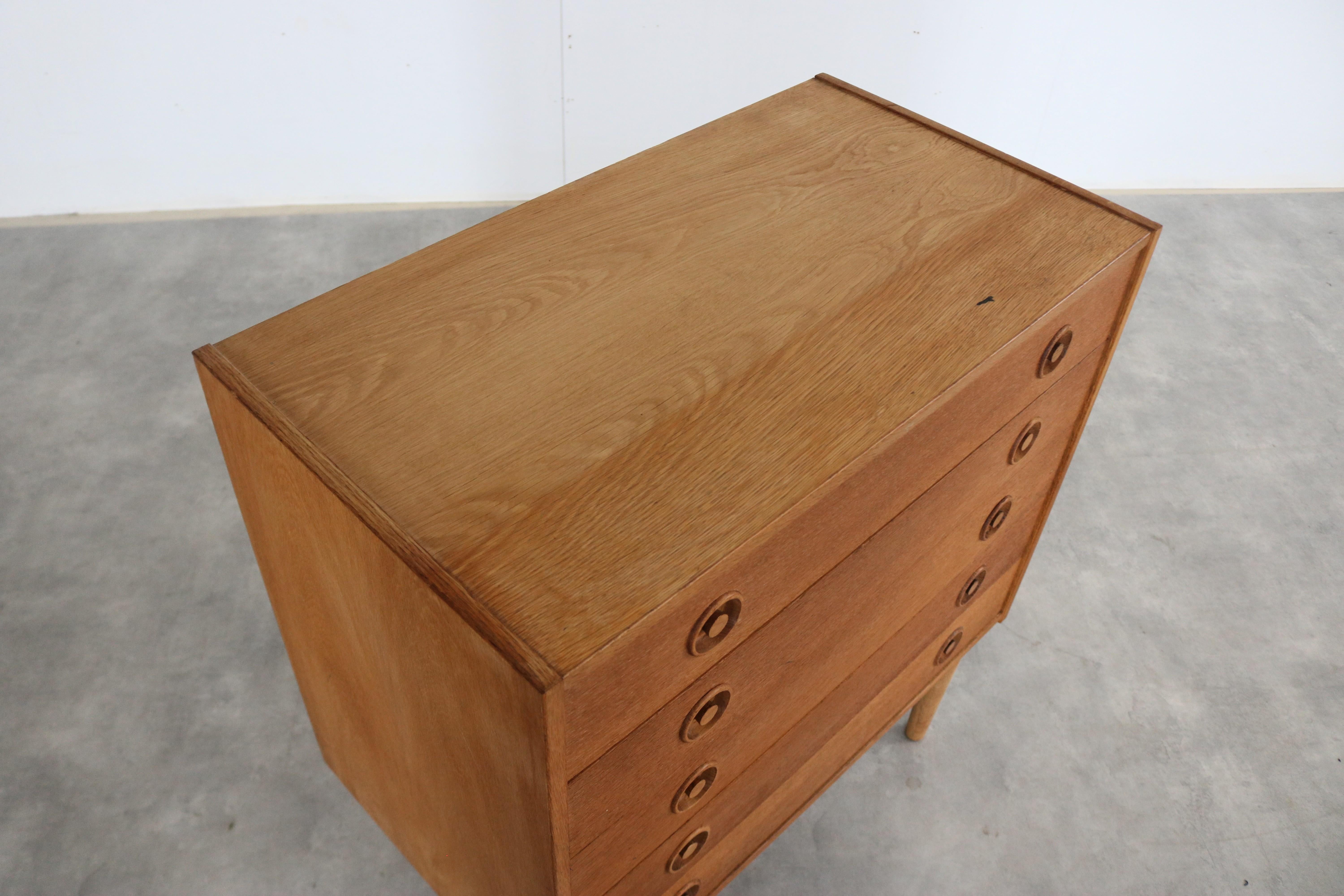 Oak Vintage chest of drawers  cabinet  1960s  Danish  oak For Sale