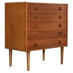 Vintage chest of drawers  cabinet  1960s  Danish  oak