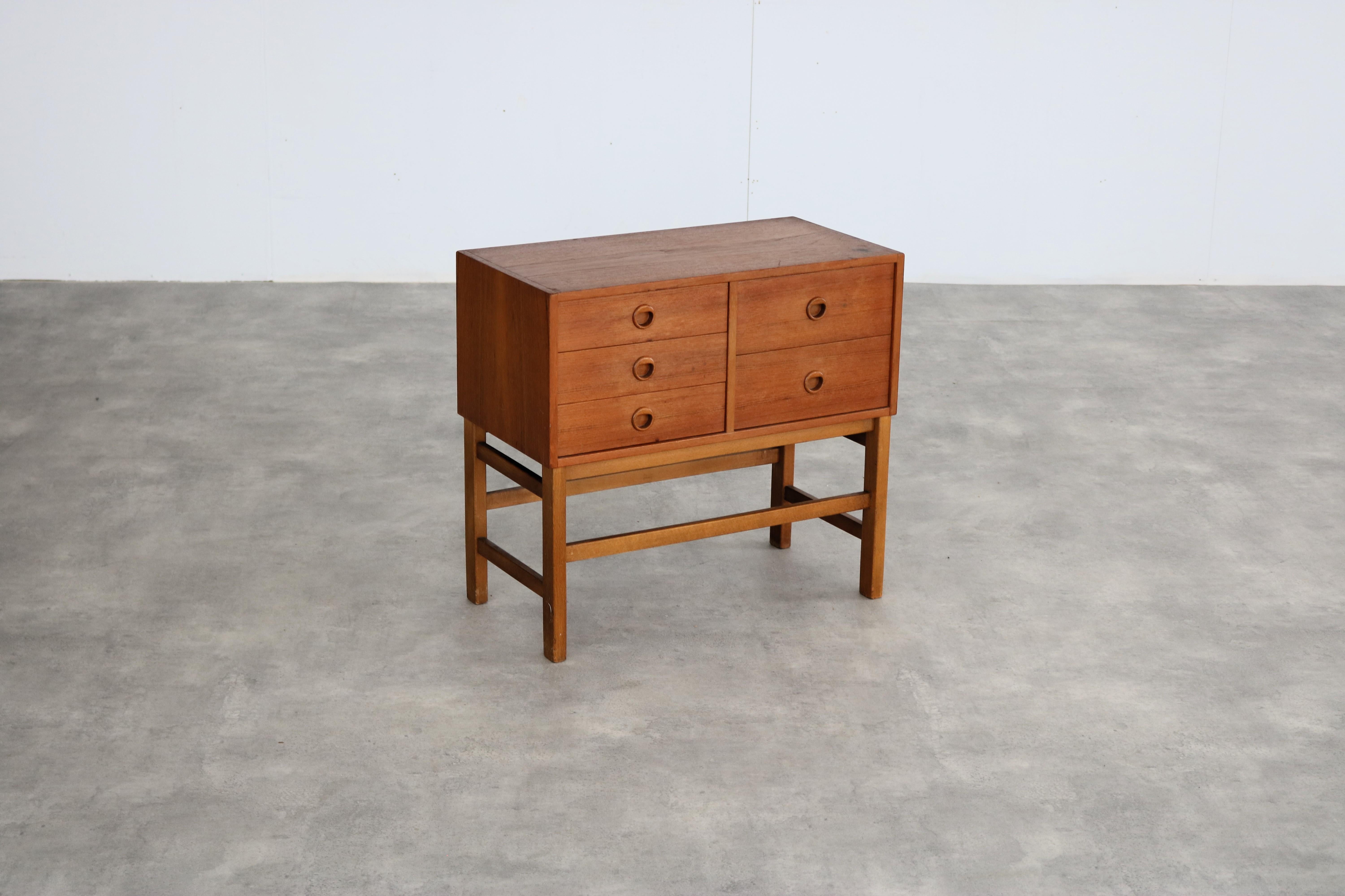 Swedish vintage chest of drawers  cupboard  60s  teak