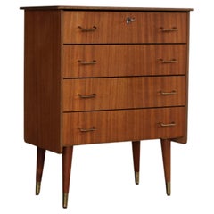 vintage chest of drawers  cupboard  teak  60's 