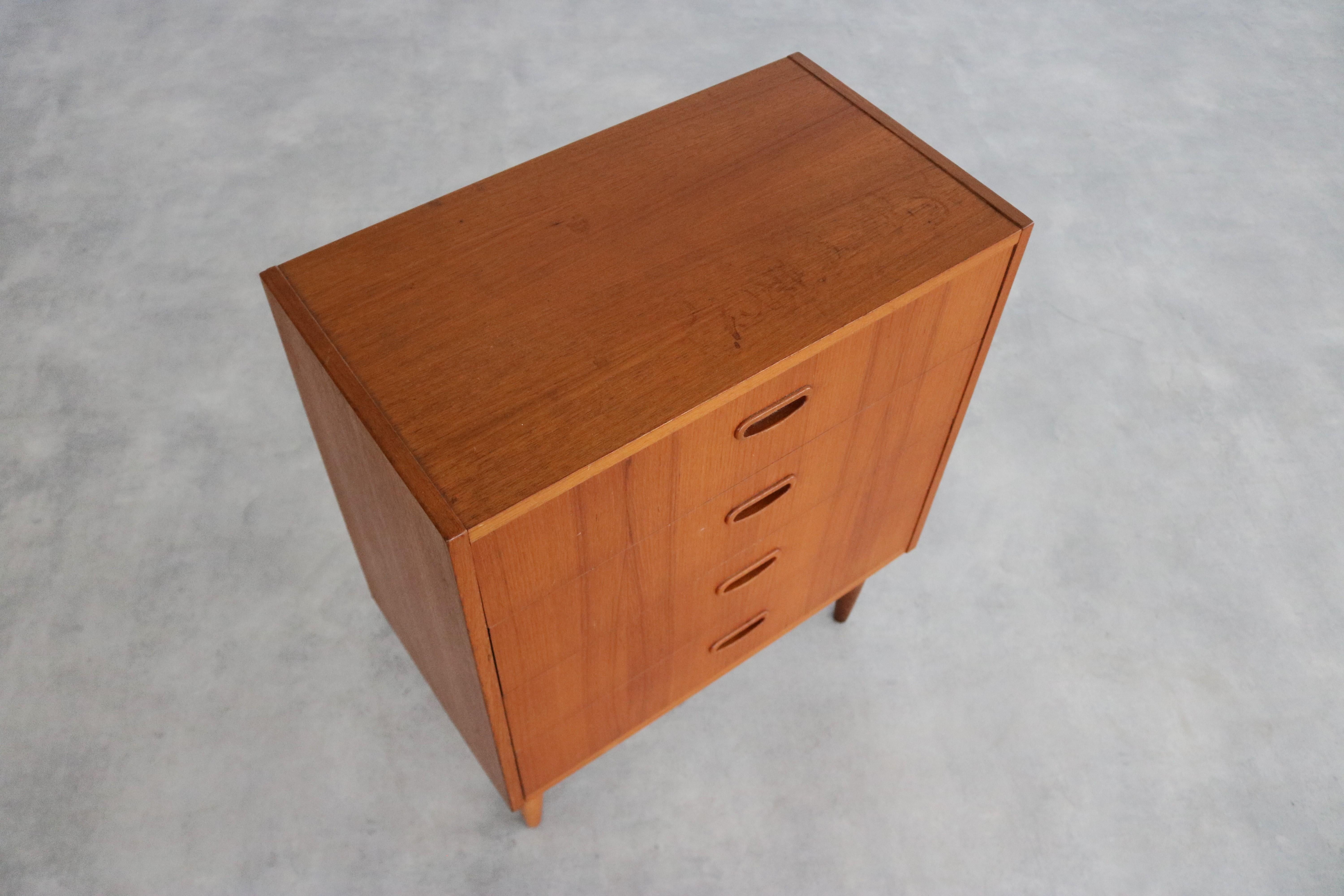 Mid-20th Century vintage chest of drawers  cupboard  teak  60s  Sweden