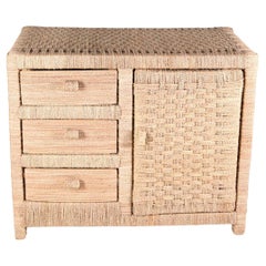 Vintage Chest of Drawers in Braided Rush