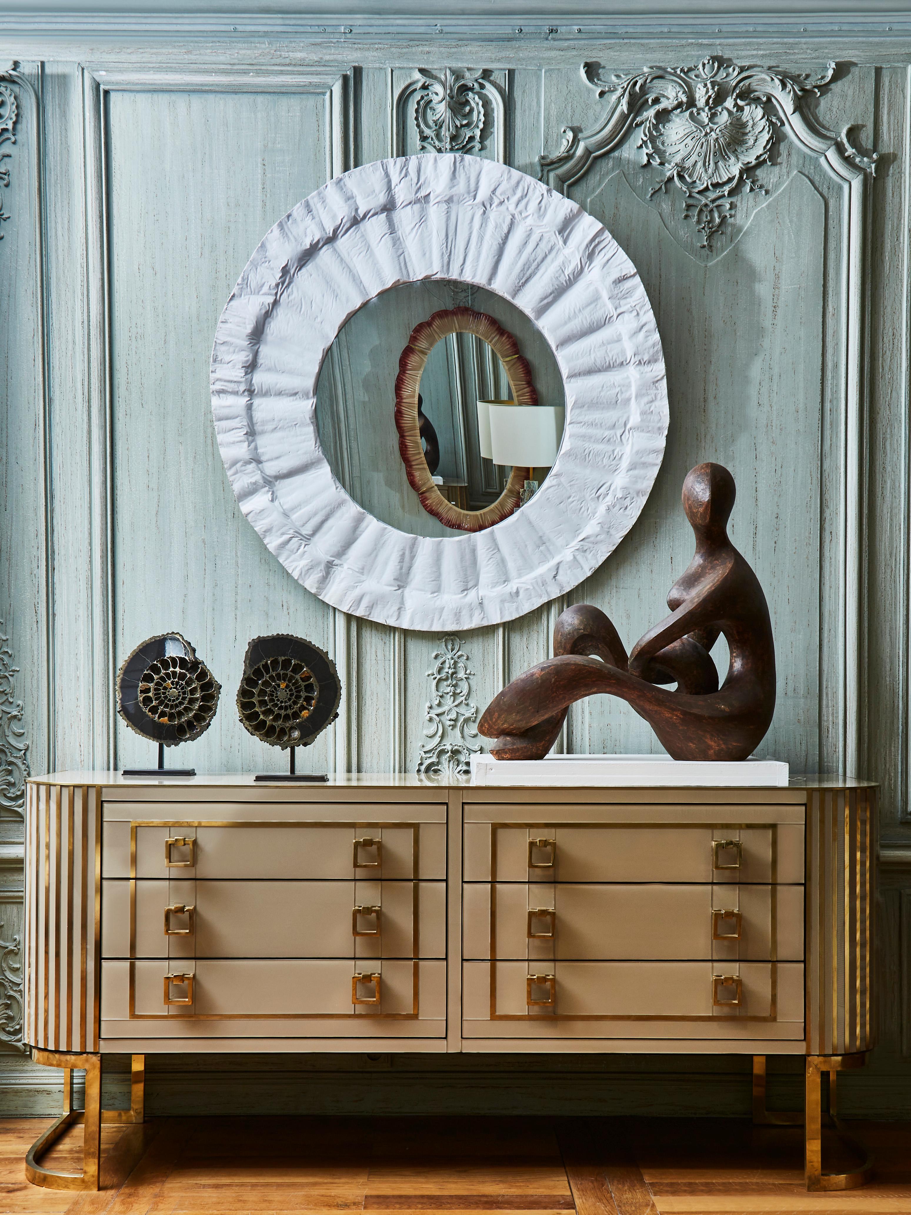 Mid-Century Modern Vintage Chest of Drawers in Mirror by Studio Glustin