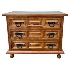 Commode vintage en noyer, années 1940