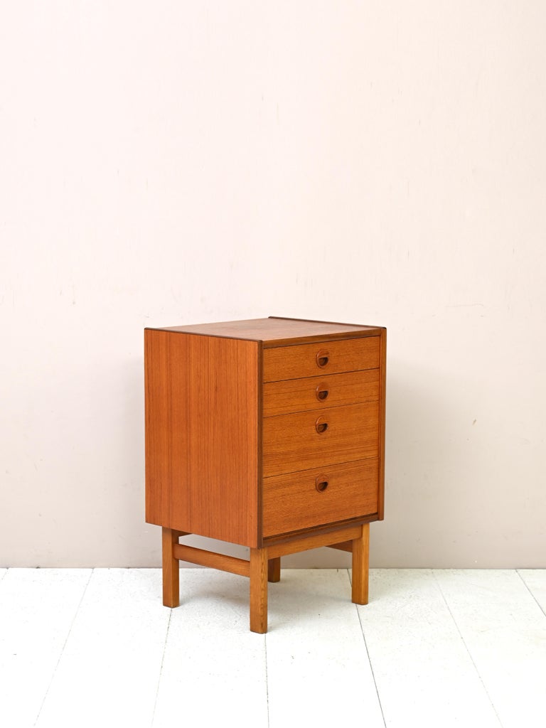 Vintage chest of drawers / Scandinavian nightstand For Sale at 1stDibs