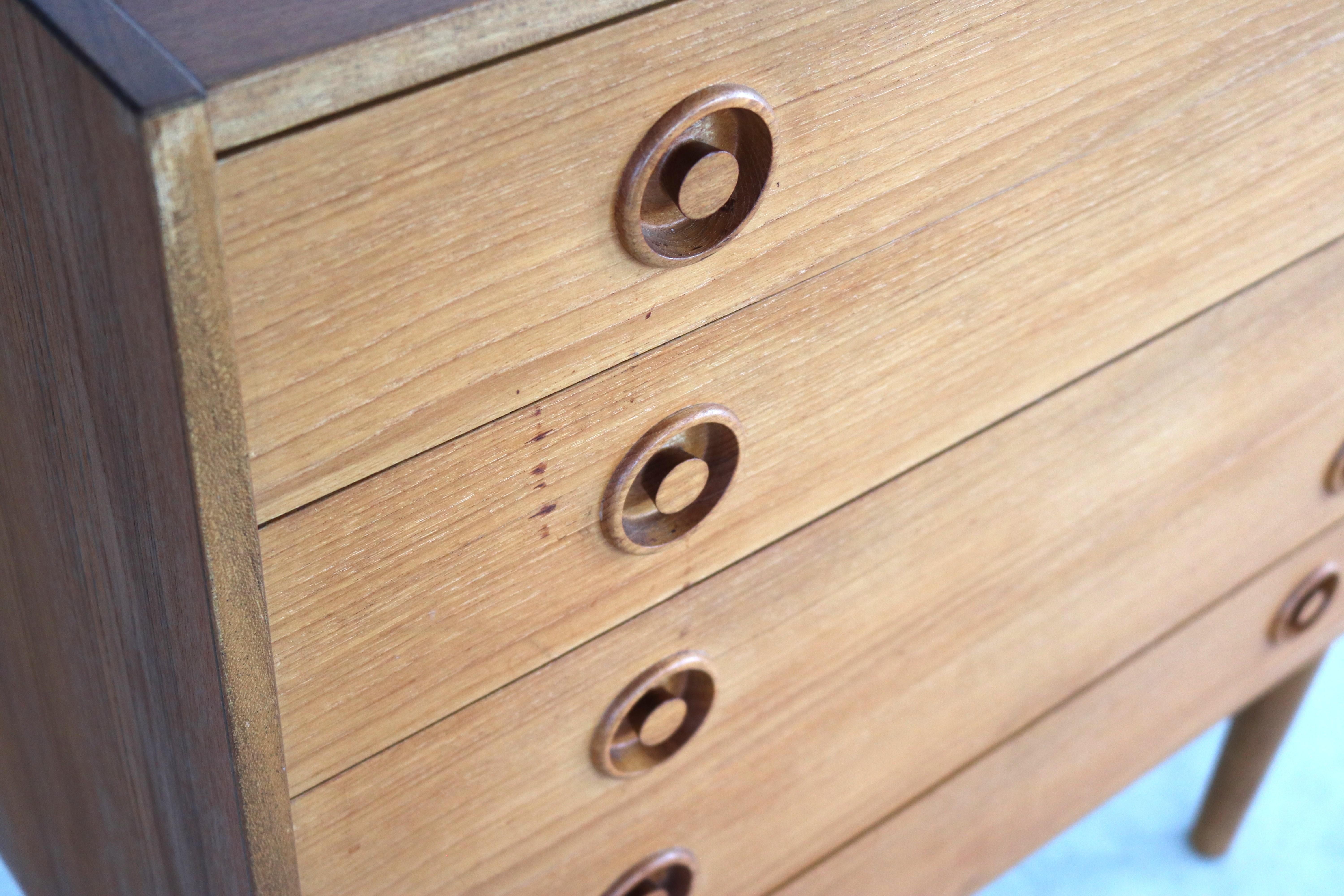 Teak vintage chest of drawers  teak  1960s  Danish For Sale
