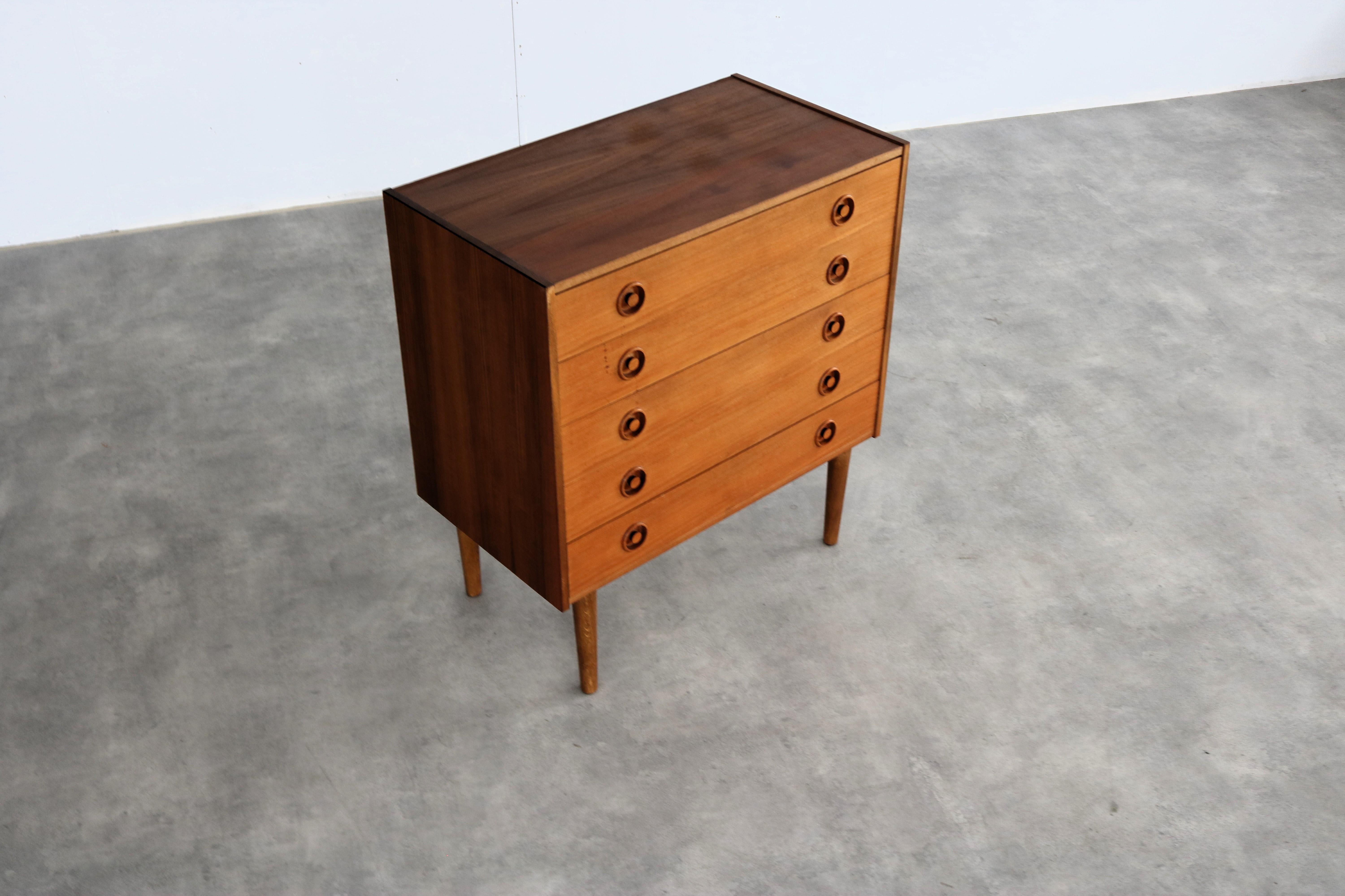 vintage chest of drawers  teak  1960s  Danish For Sale 3