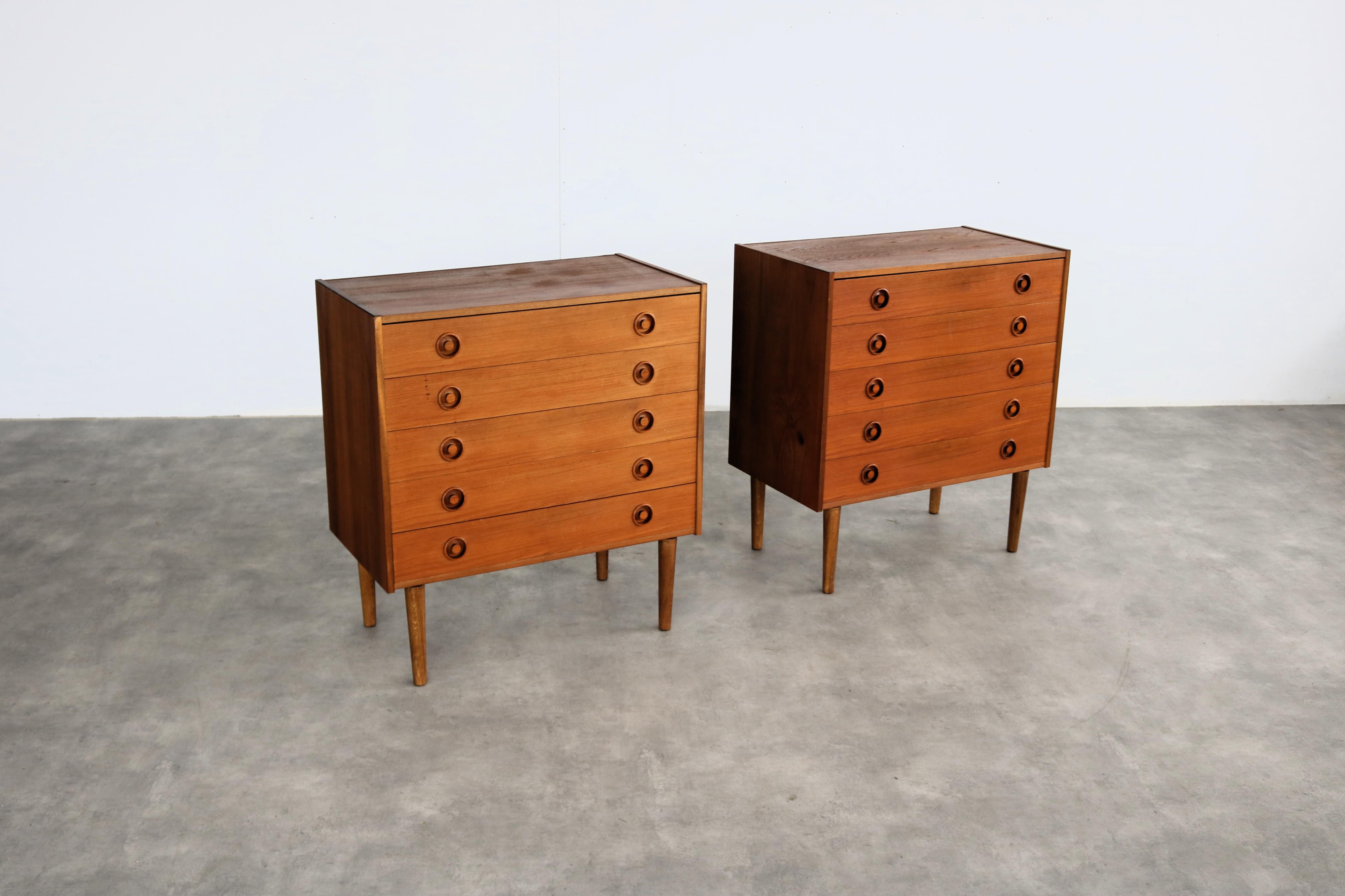 vintage chest of drawers  teak  1960s  Danish For Sale 4