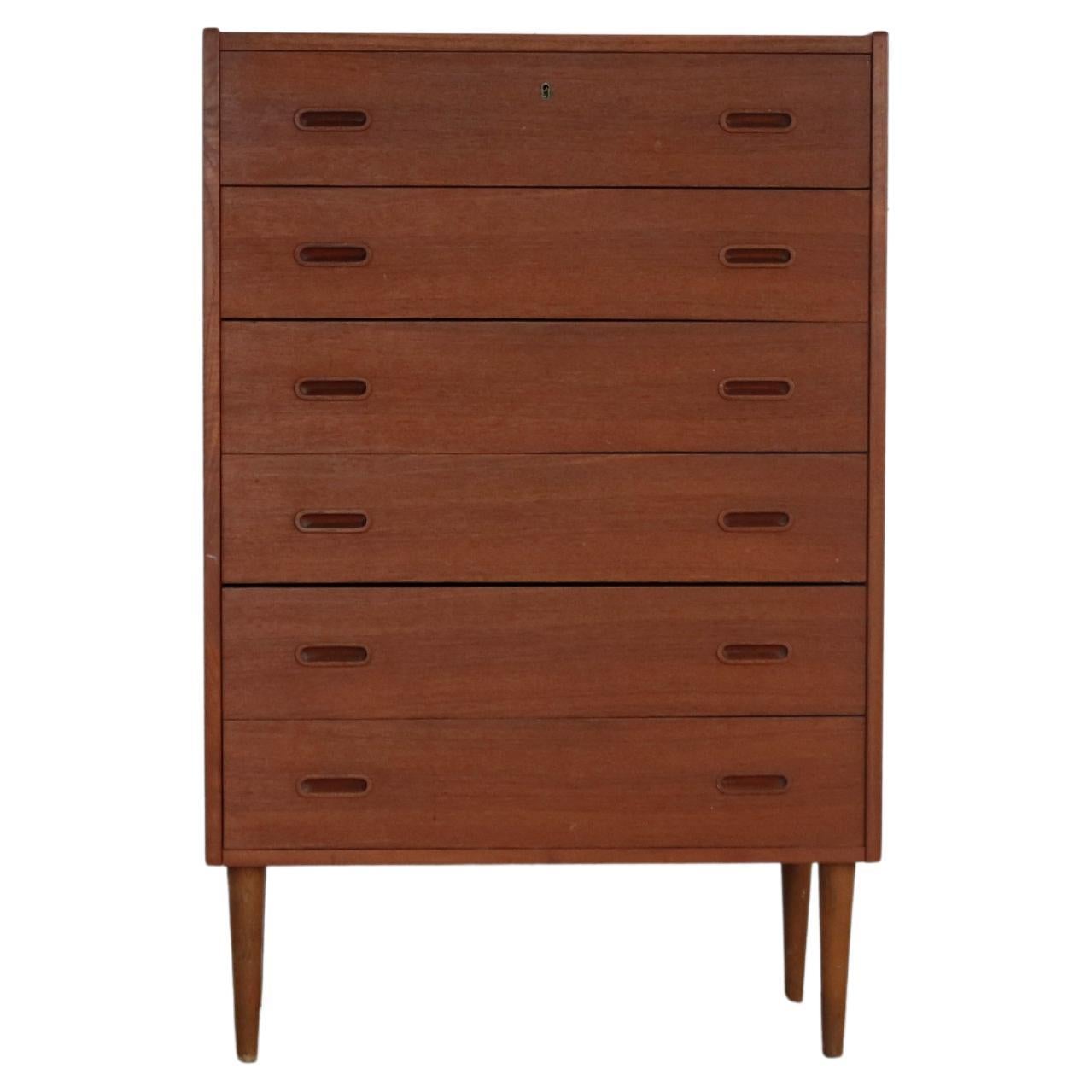 vintage chest of drawers teak 1960s Danish For Sale at 1stDibs