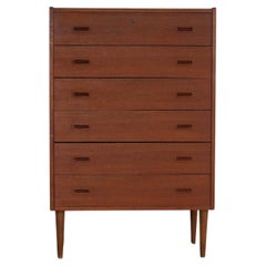 Danish Teak Chest of Drawers, Vintage Design, 1960s, Good Condition