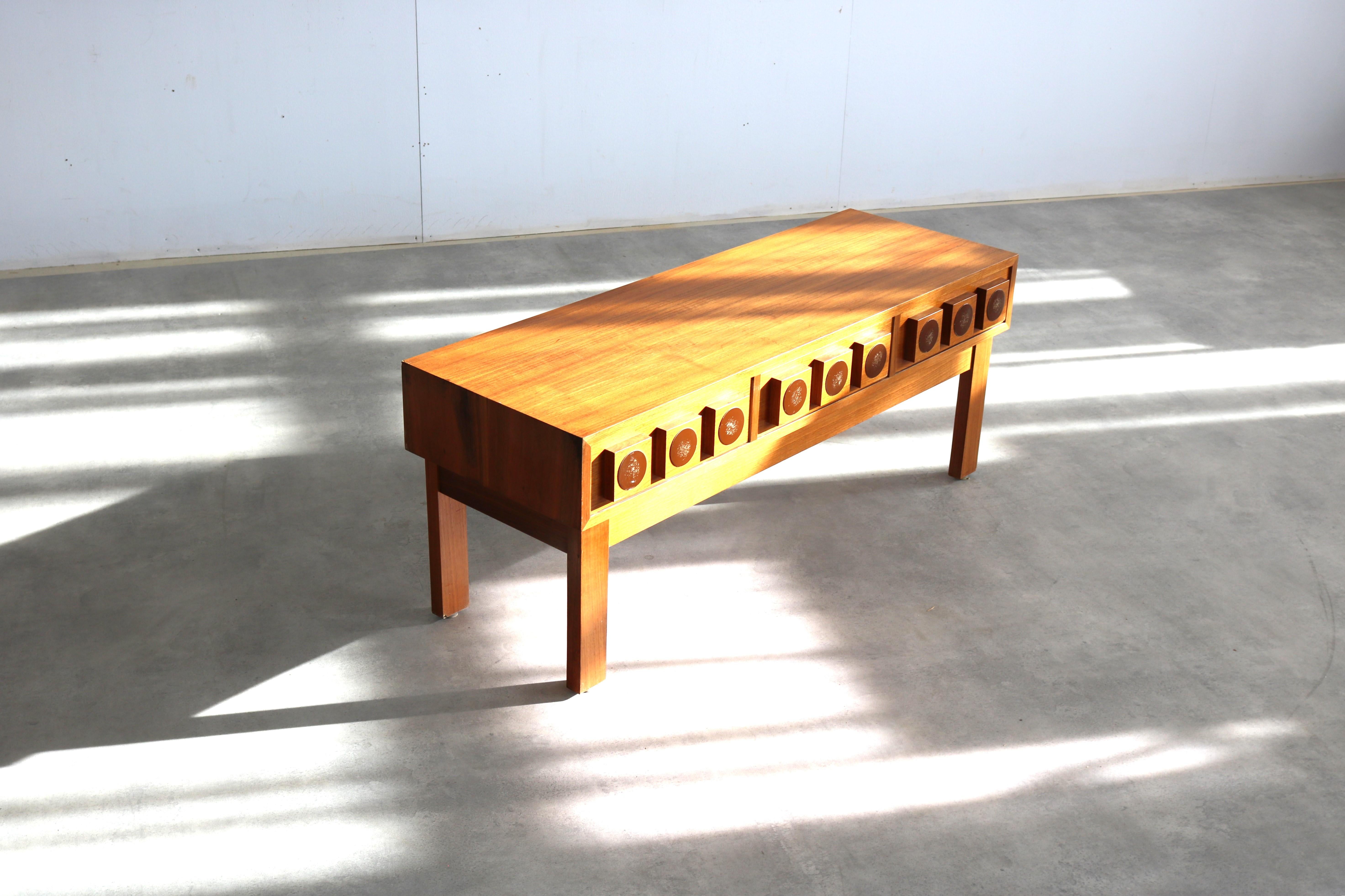 vintage chest of drawers  TV cabinet  60s  Glass & Tra In Good Condition In Lemmer, NL