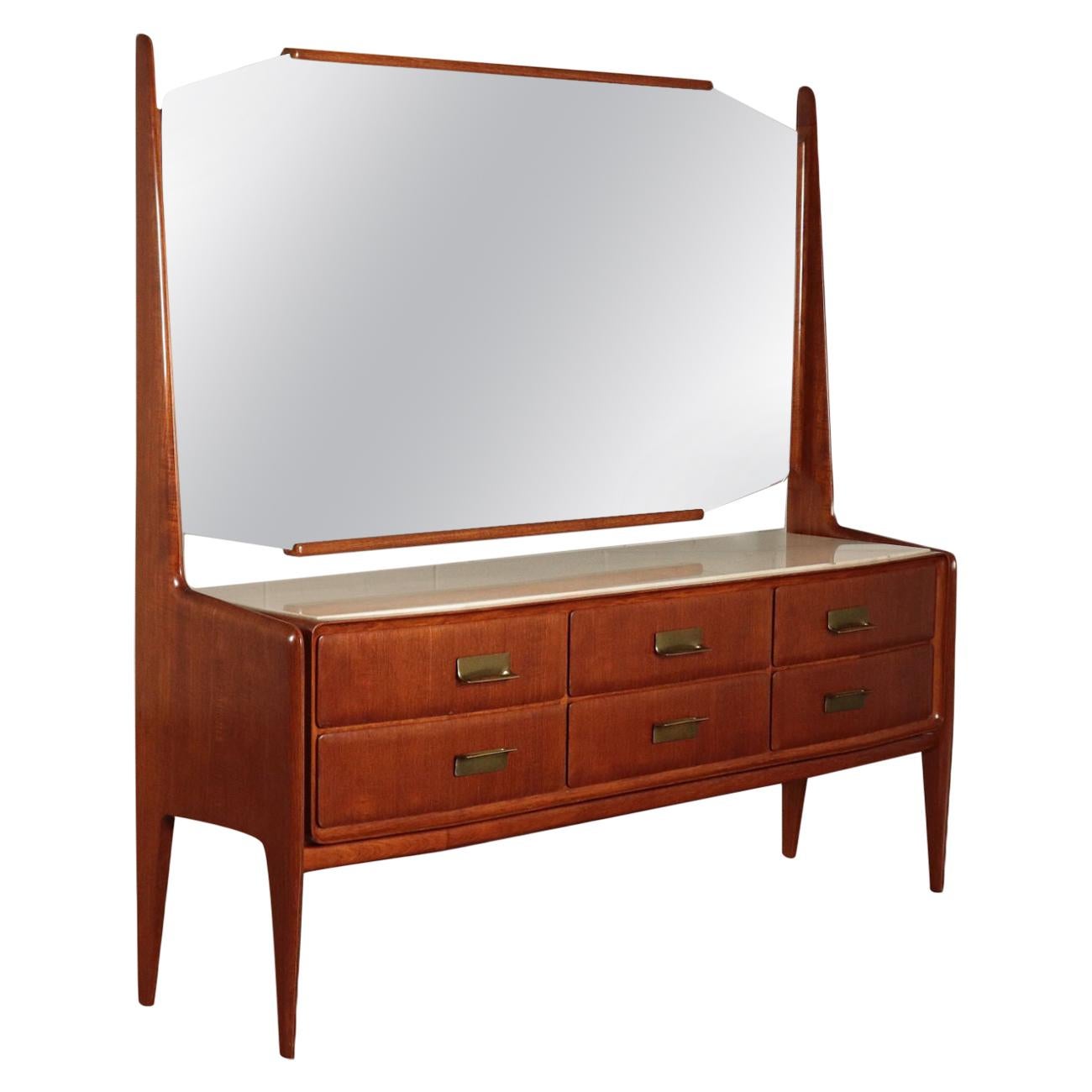 Vintage Chest of Drawers with Mirror, 1950s