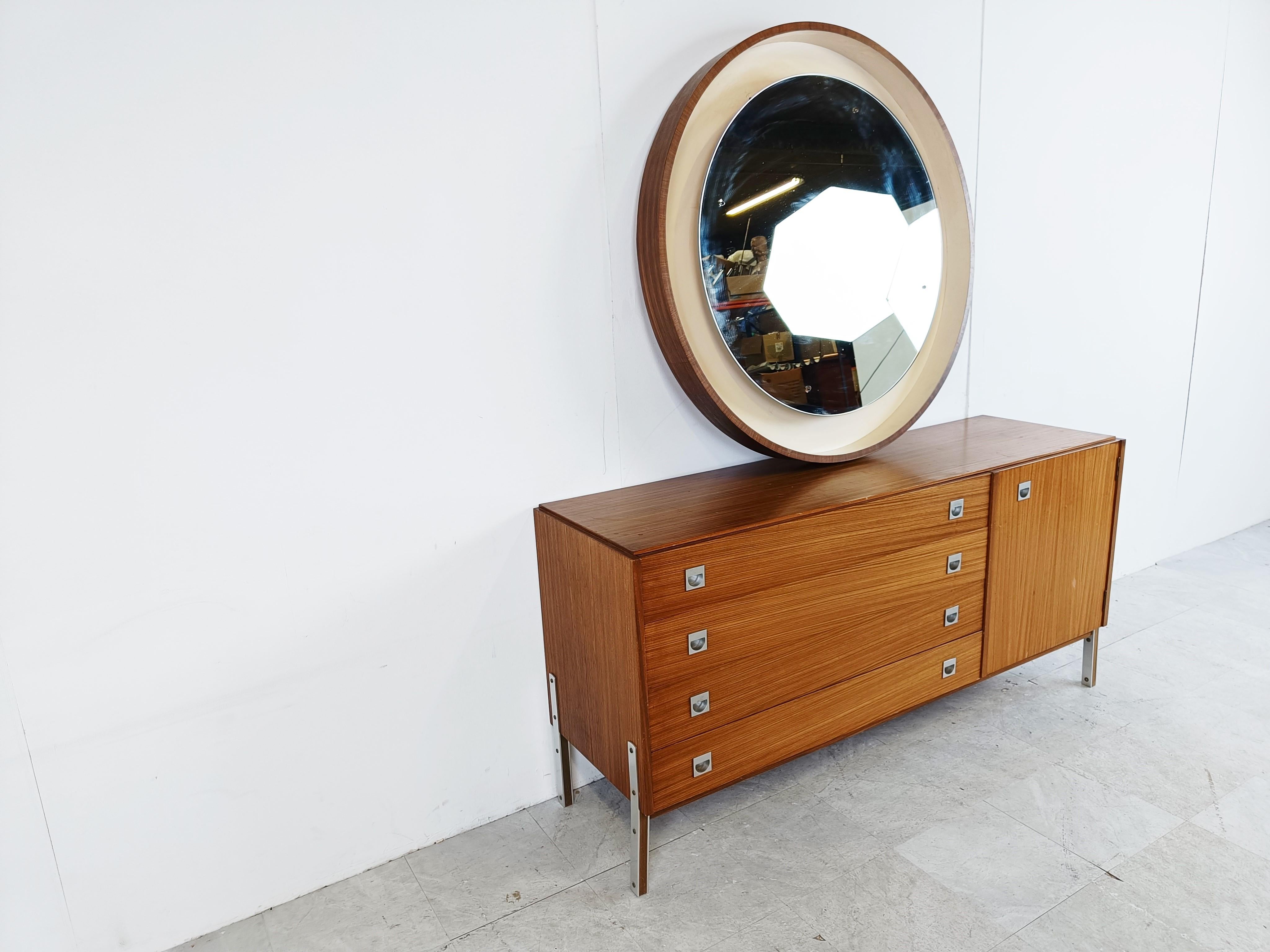 Mid-20th Century Vintage Chest of Drawers with Mirror, 1960s