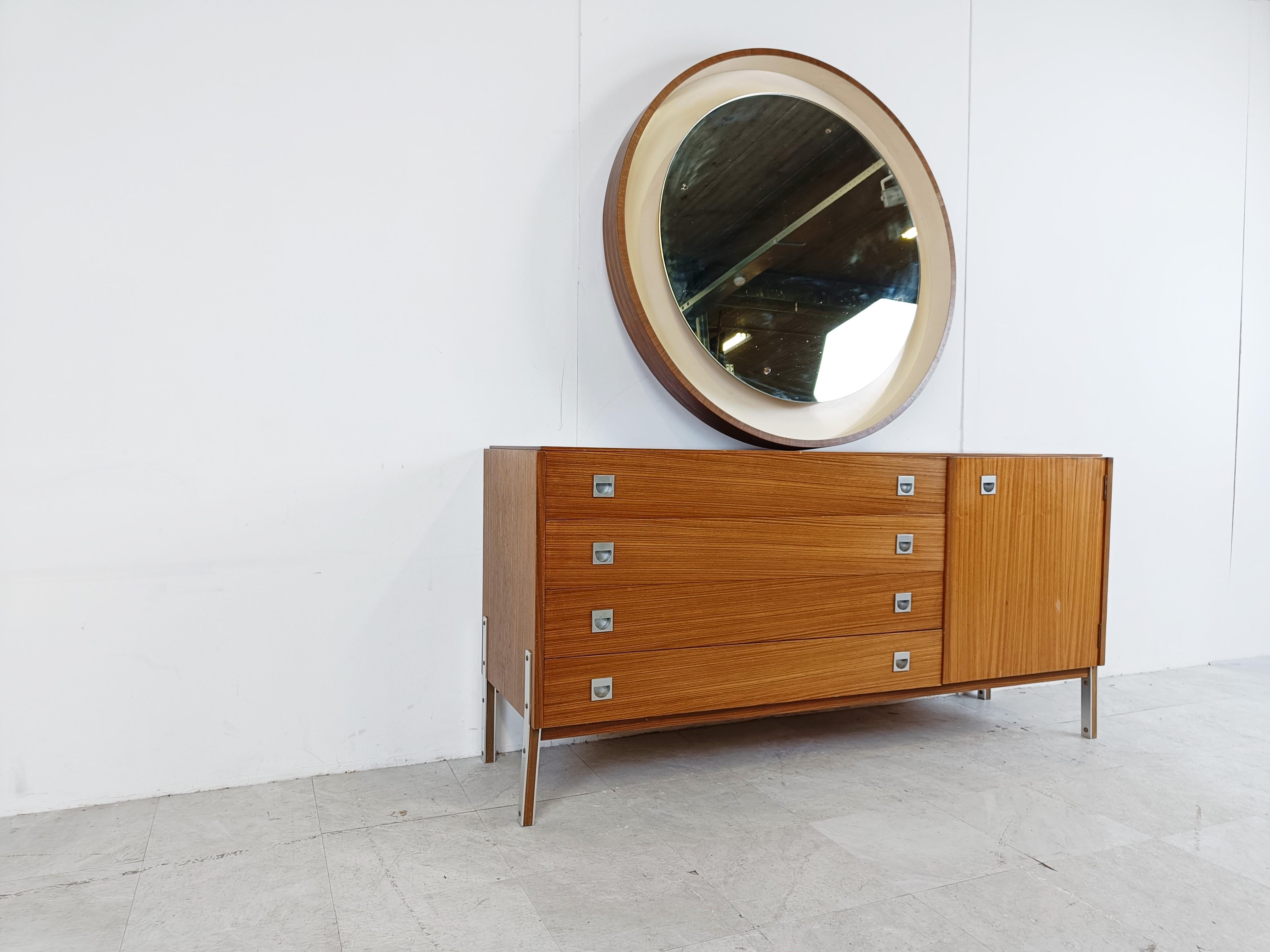 Vintage Chest of Drawers with Mirror, 1960s 1