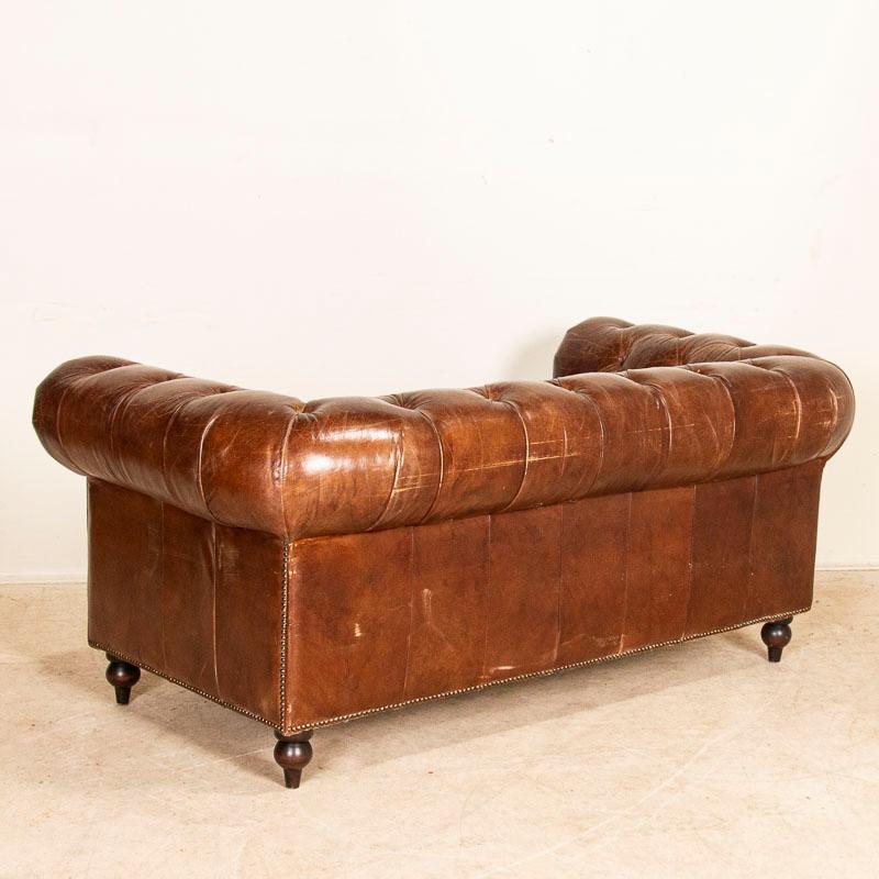 English Vintage Chesterfield 2 Seat Sofa Loveseat from England