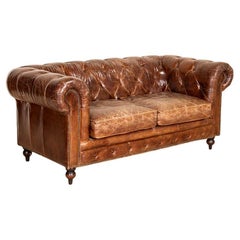 Vintage Chesterfield 2 Seat Sofa Loveseat from England