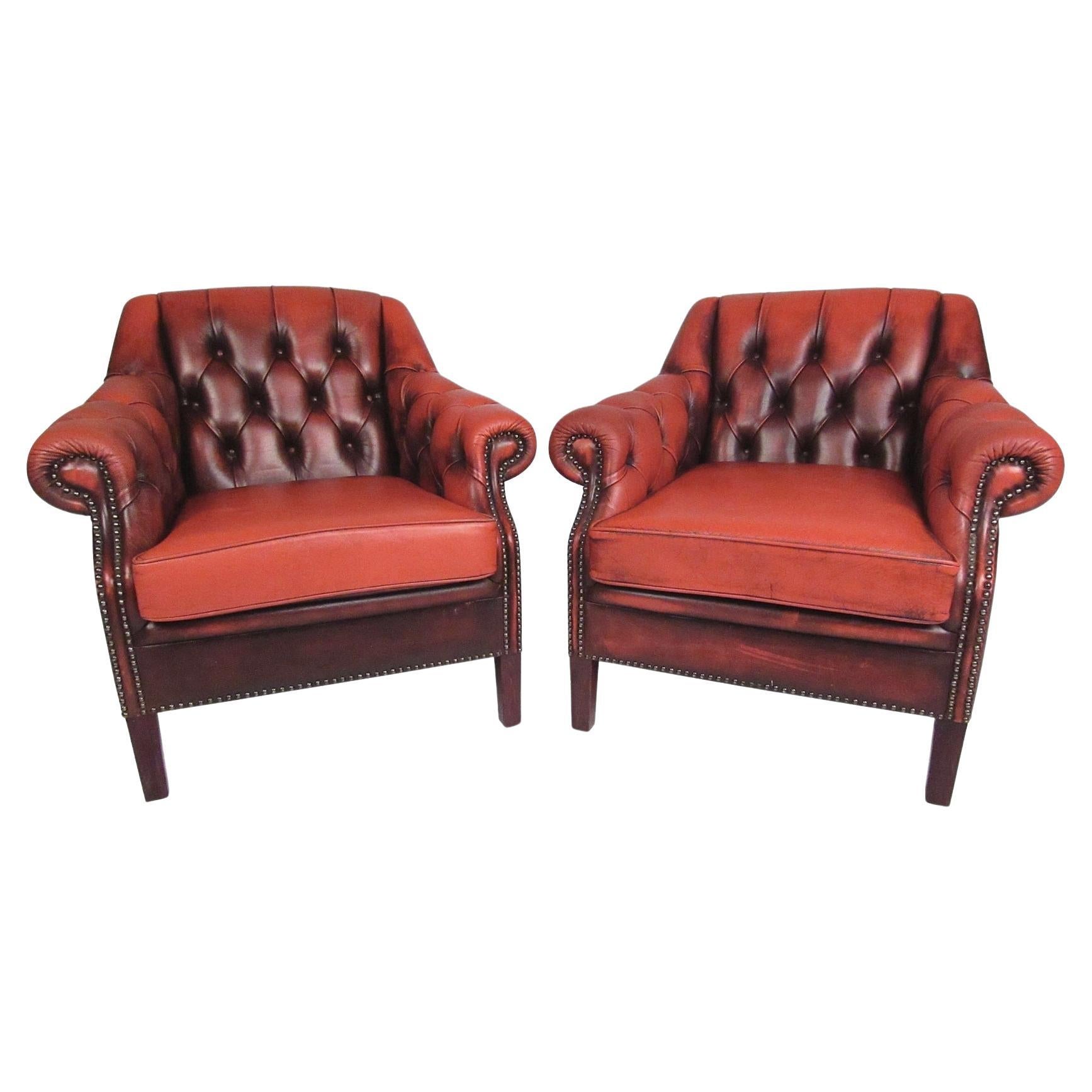 Vintage Chesterfield Armchairs