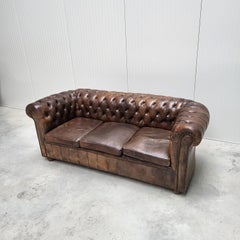 Vintage Chesterfield Club Sofa Hand Dyed, England 1960s