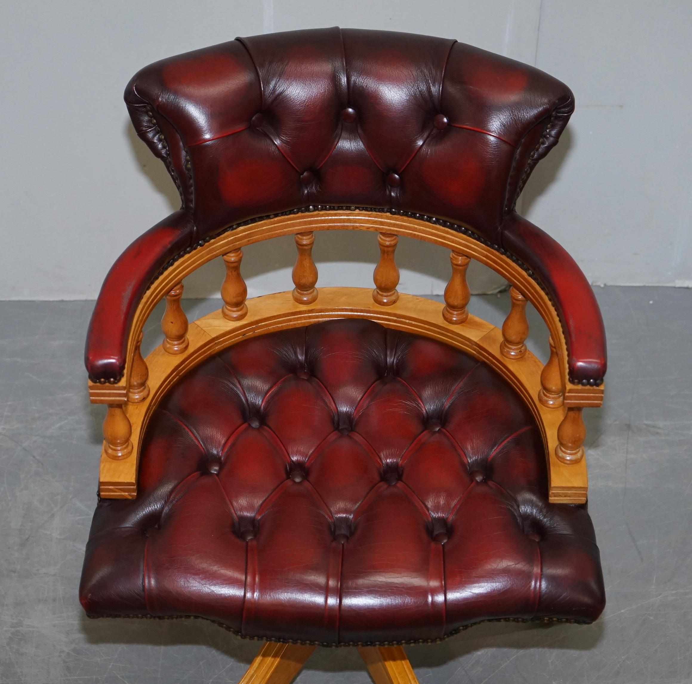 oxblood captains chair