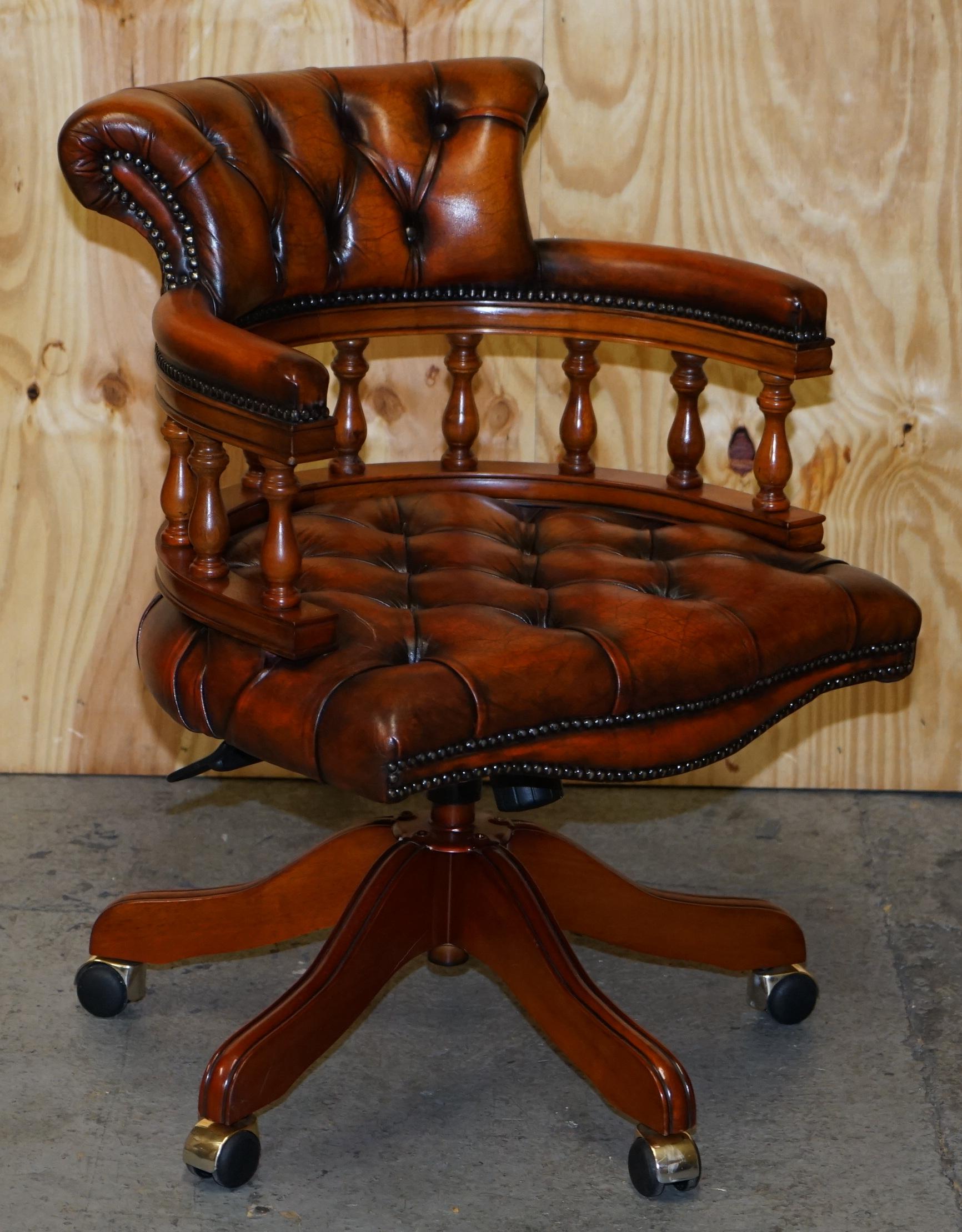 antique chesterfield captains chair
